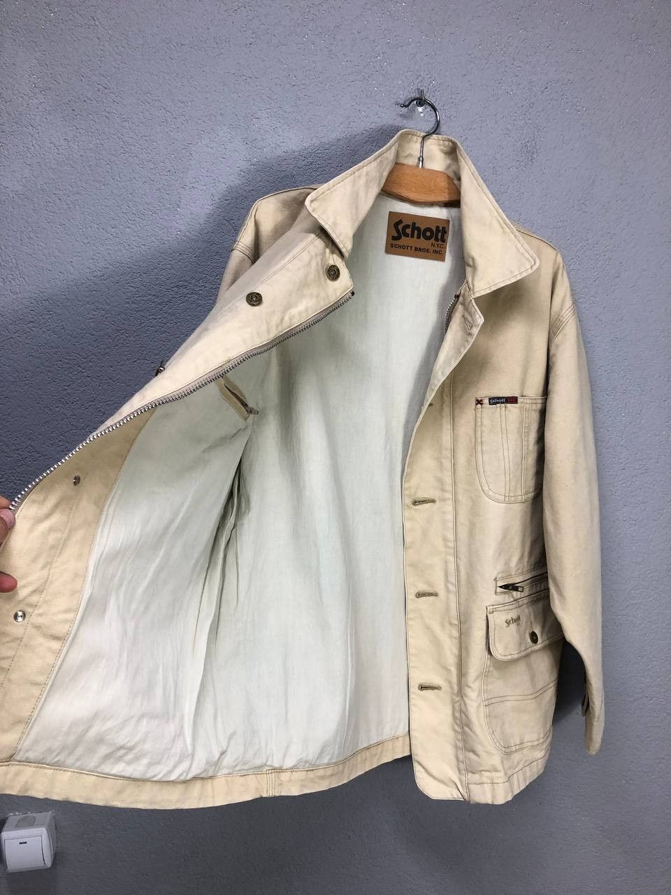 Schott Schott mens beige jacket Medium Size US M / EU 48-50 / 2 - 12 Thumbnail
