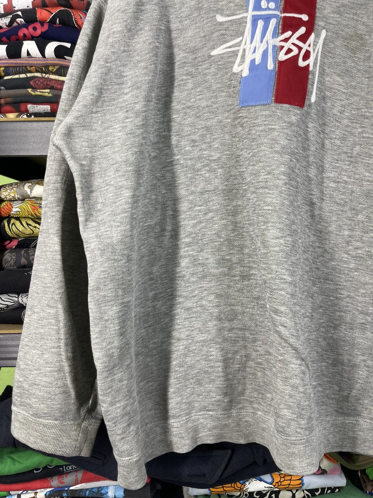 Stussy Thrashed Vintage 90's Stussy Embroidered Logo Sweatshirt Size US XL / EU 56 / 4 - 7 Thumbnail