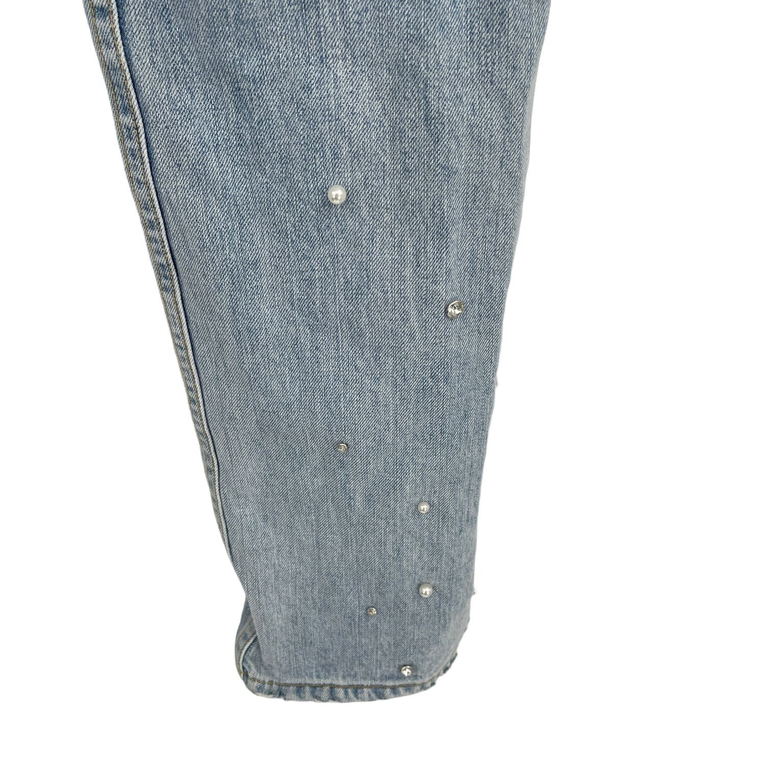 Jonathan Simkhai Jonathan Simkhai Distressed Studded Pearl Boyfriend Jeans 24 Size 24" / US 00 / IT 34 - 9 Thumbnail
