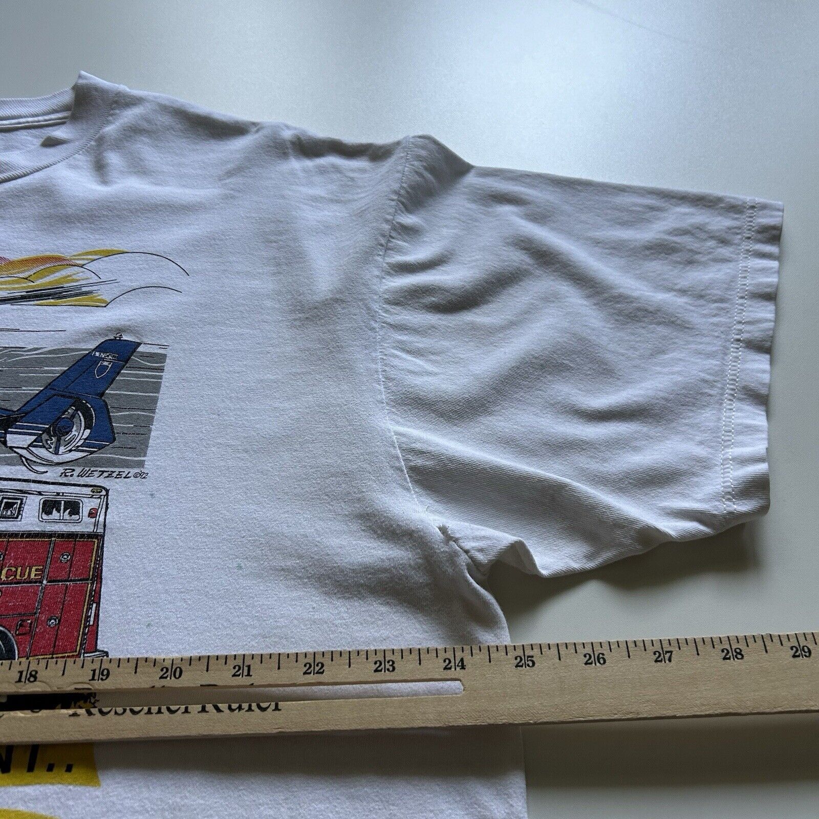Jerzees Vintage 90s Fire Rescue Fire Fighter Art Graphic T Shirt XXL Size US XXL / EU 58 / 5 - 6 Thumbnail
