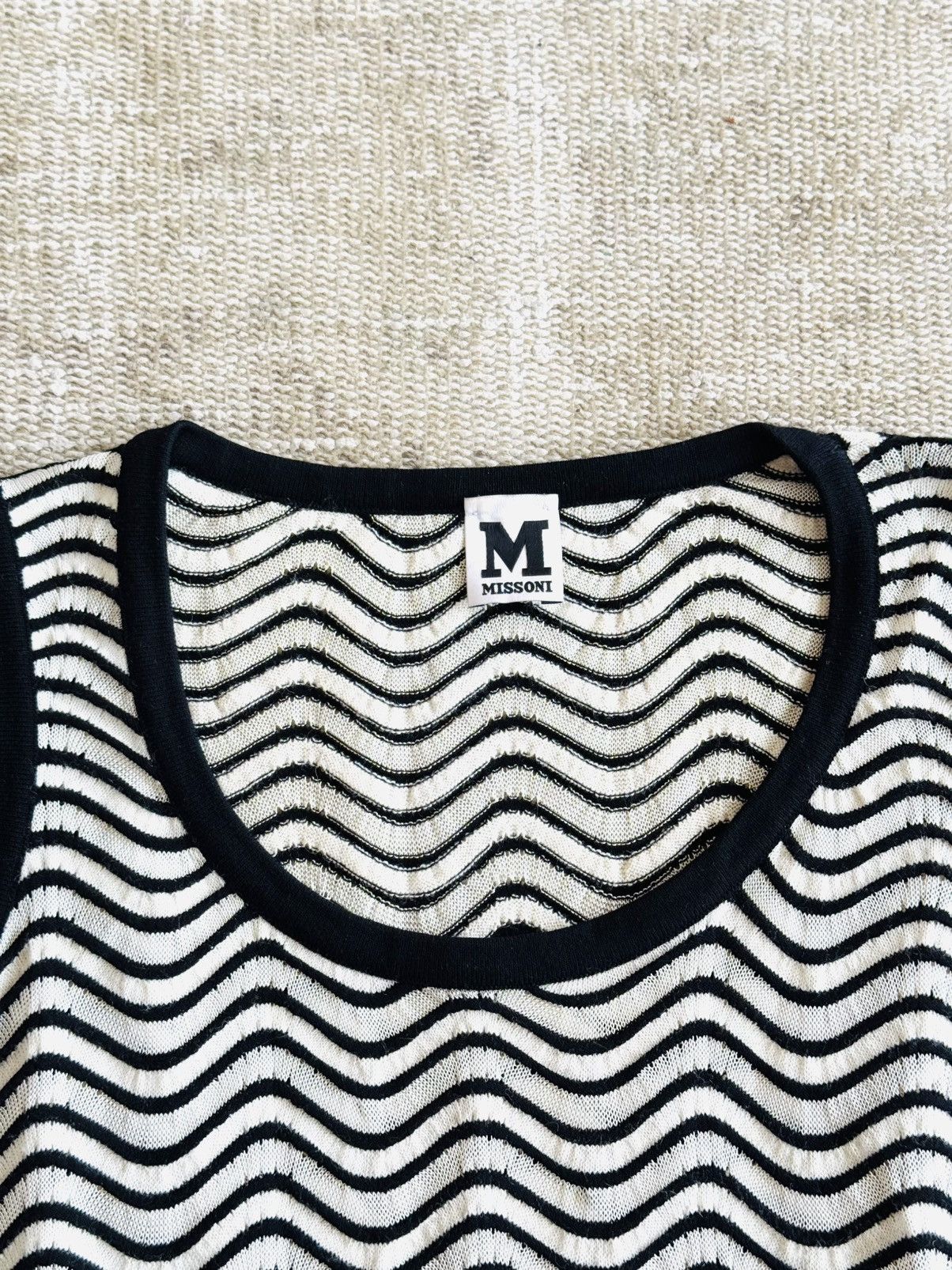 Missoni M Missoni black and white wave knit sleeveless top 38 Size XS / US 0-2 / IT 36-38 - 4 Thumbnail