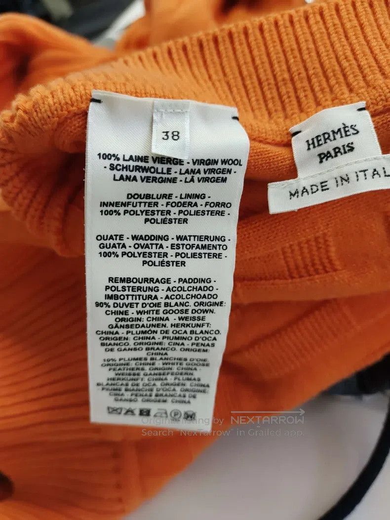 Hermes Hermes Orange Full Print H-Stripe Zipper Jacket Size XS / US 0-2 / IT 36-38 - 4 Thumbnail
