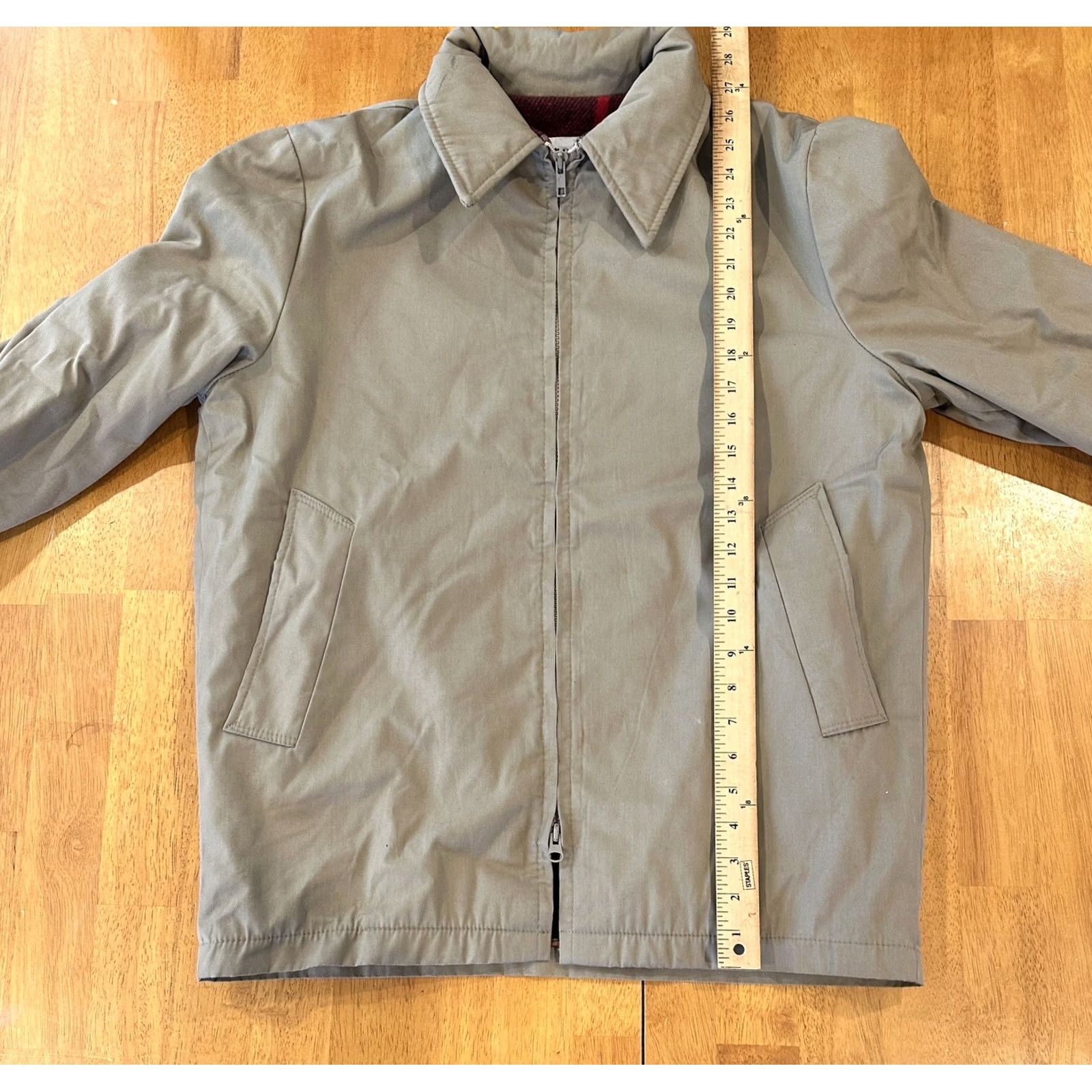 Vintage VINTAGE Woolrich Jacket Wool Flannel Lined Medium Beige Cotton Men Regular 80s Basic Coat Lined Size US M / EU 48-50 / 2 - 7 Thumbnail