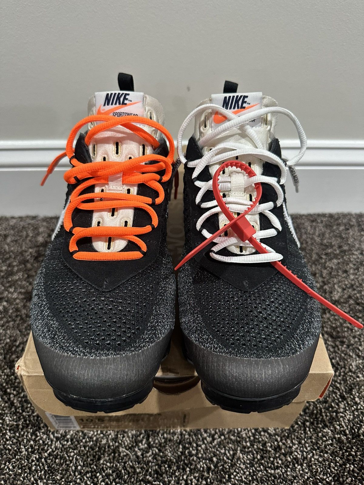 Nike Nike x Off-White Virgil Air VaporMax Black “The Ten” OG Size US 10.5 / EU 43-44 - 4 Thumbnail
