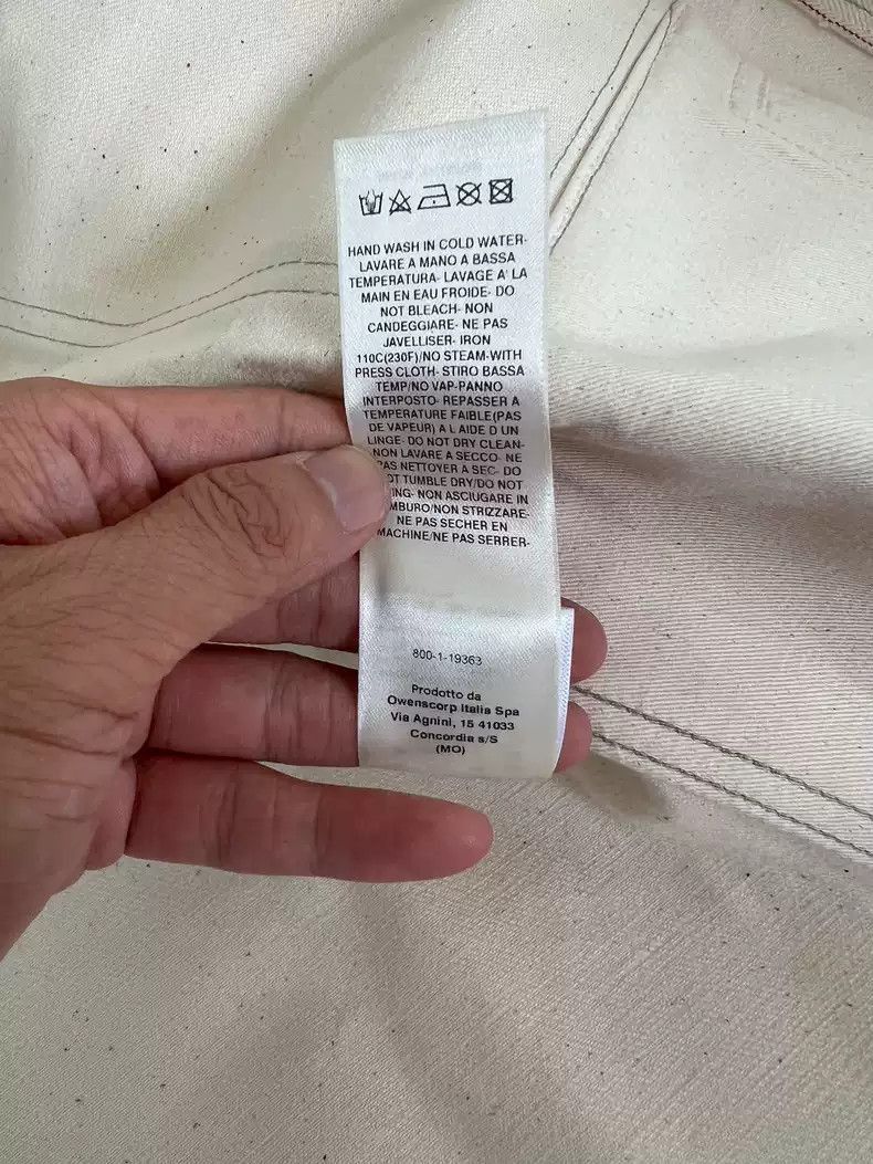 Rick Owens Rick Owens Rick Owens Milky white denim double pocket coat Size US XL / EU 56 / 4 - 6 Thumbnail