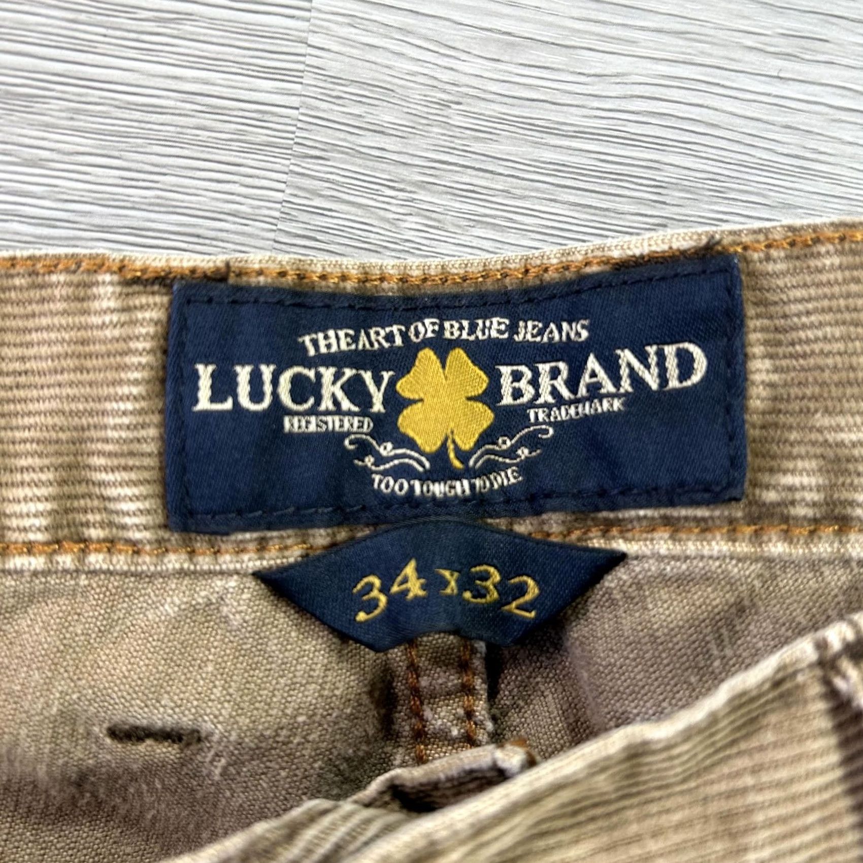 Lucky Brand Lucky Brand 221 Original Straight Pants Mens 34x32 Beige Corduroy Khakis Casual 5-Pocket Size US 34 / EU 50 - 4 Thumbnail