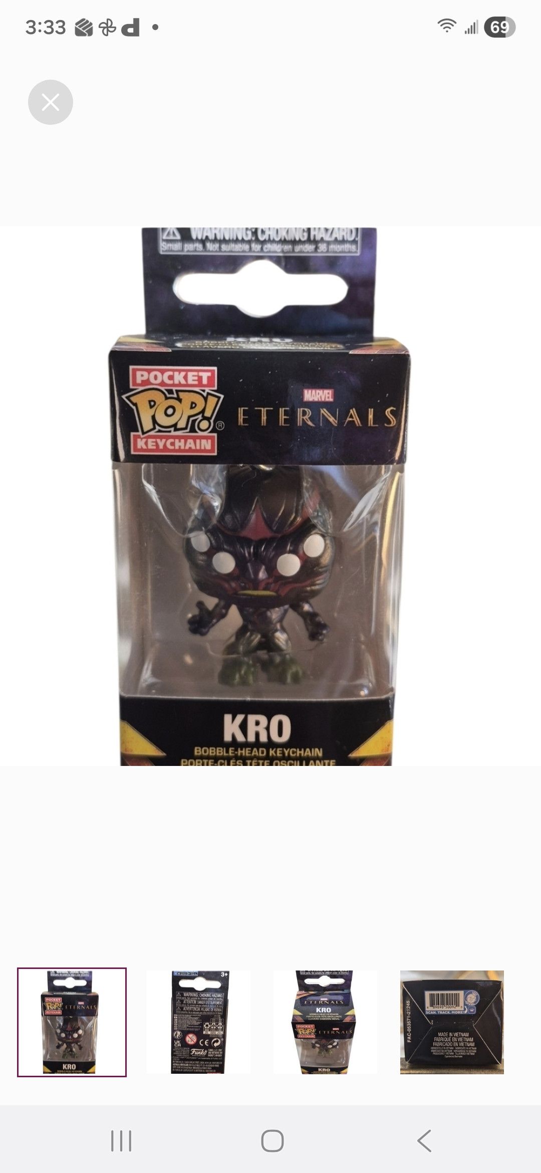 Other Funko × Marvel Eternals Kro Pocket POP Keychain Size ONE SIZE - 1 Thumbnail