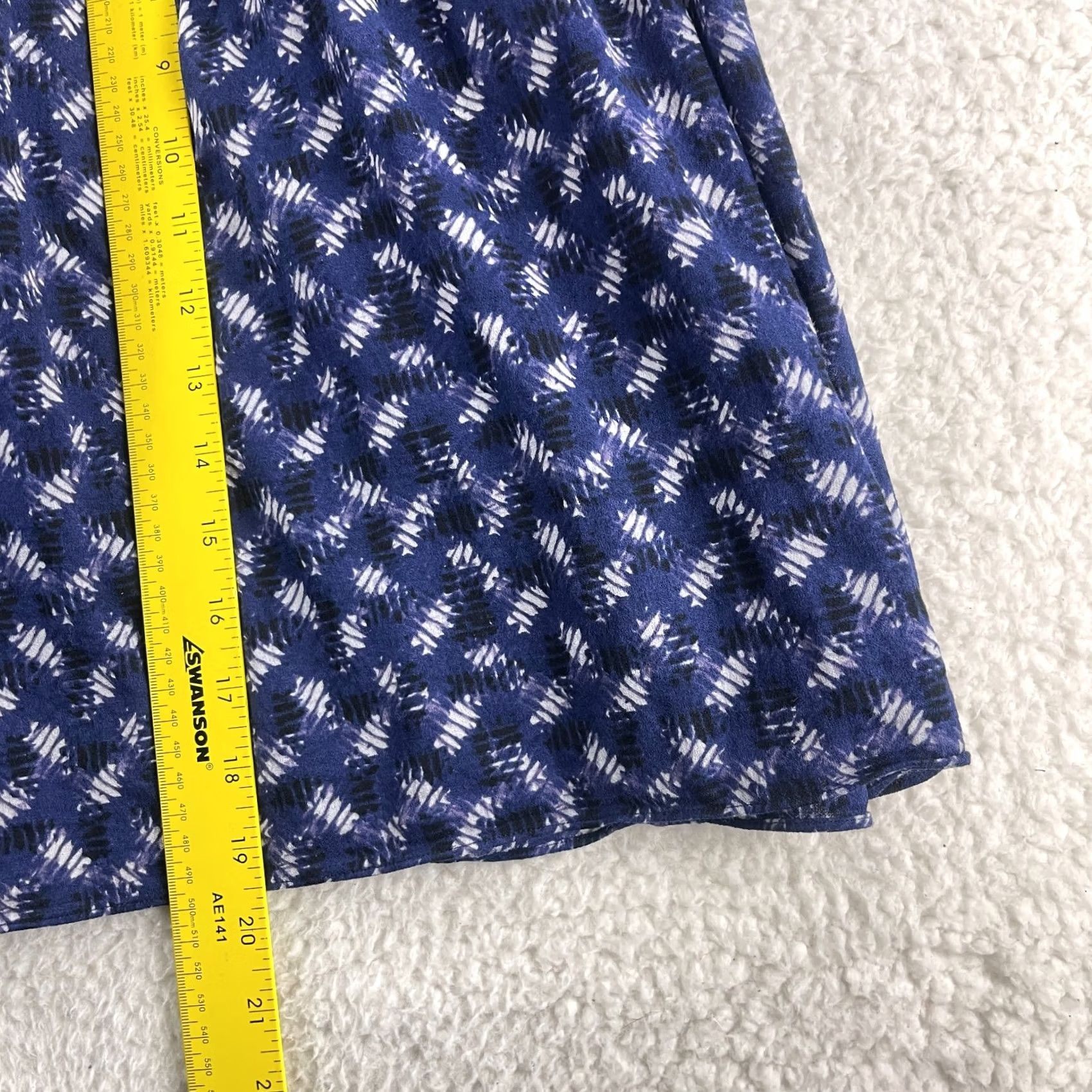 Rebecca Taylor Rebecca Taylor Maxi Dress Womens Size 4 Blue Geometric Print 100% Cotton Casual V-Neck Sleeveless Strappy Sleeve Geometric Print Long Dress Size S / US 4 / IT 40 - 6 Thumbnail
