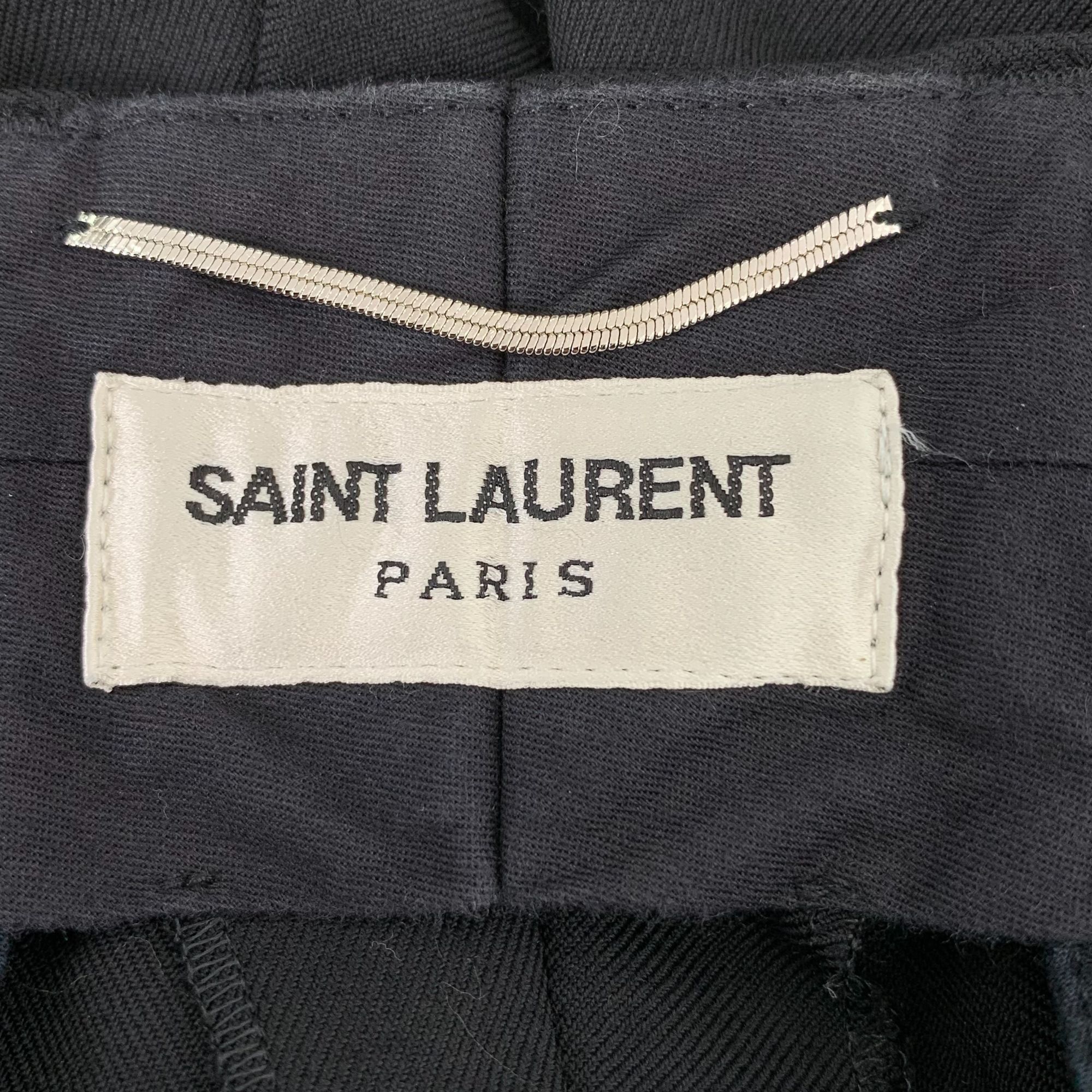 Yves Saint Laurent Saint Laurent Black Virgin Wool Pants Size US 30 / EU 46 - 8 Thumbnail