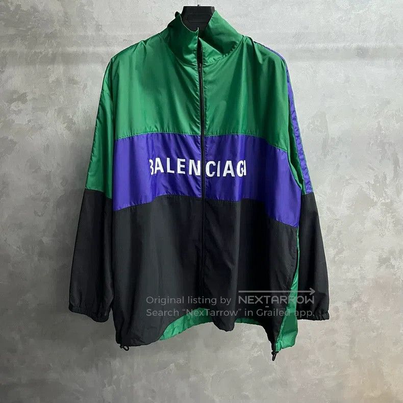 Balenciaga Balenciaga Green Color Block Sports Jacket Size US S / EU 44-46 / 1 - 1 Thumbnail