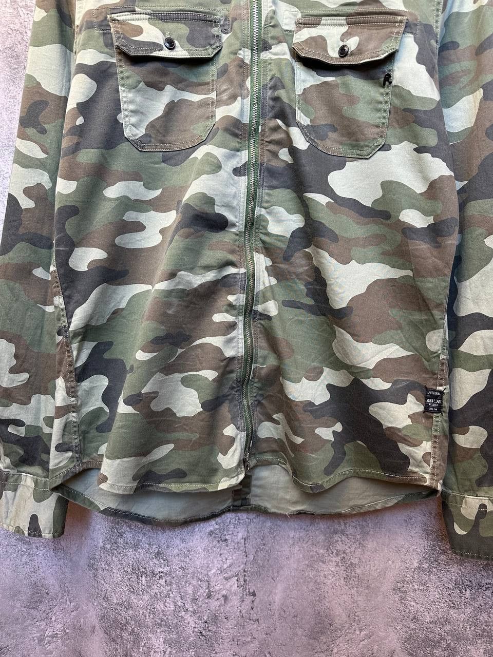 Replay Replay Camouflage Overshirt Full Zip Jacket Shirt US Army Size US L / EU 52-54 / 3 - 8 Thumbnail