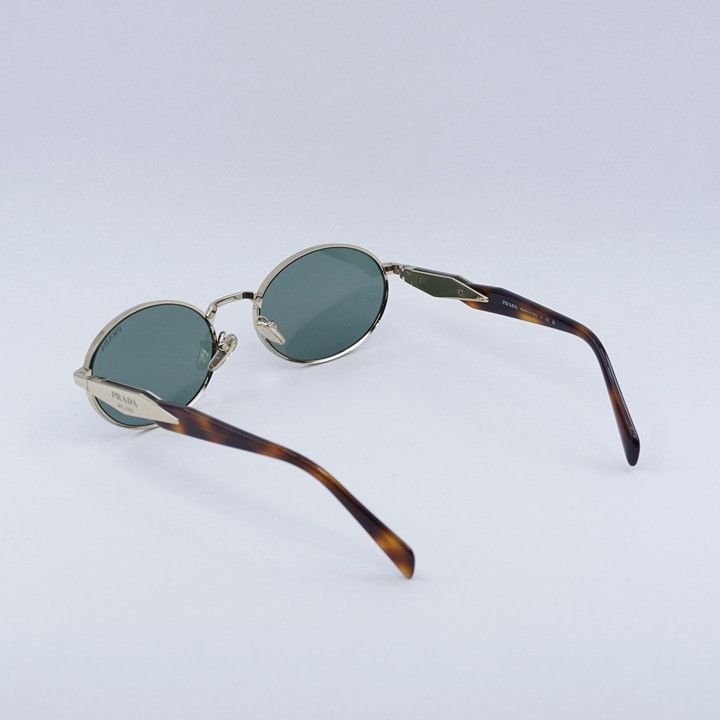Prada Prada PR65ZS ZVN70L Sunglasses Pale Gold Oval Frame Size ONE SIZE - 11 Thumbnail