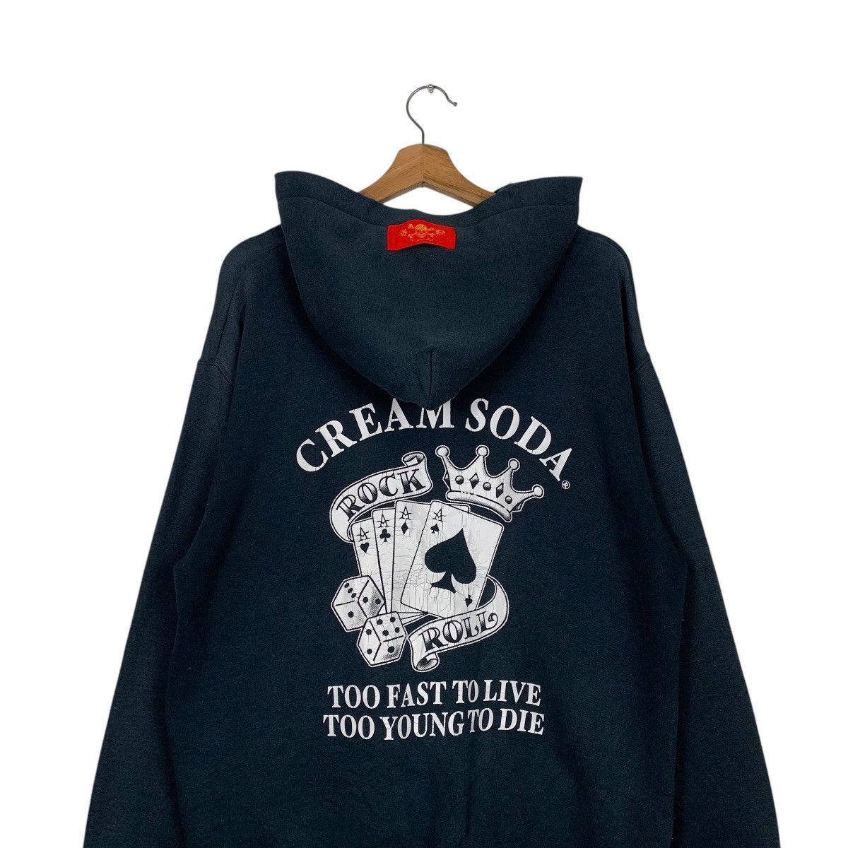 Japanese Brand Japanese Brand Cream Soda Rock n Roll Zipper Hoodie Size US M / EU 48-50 / 2 - 8 Thumbnail