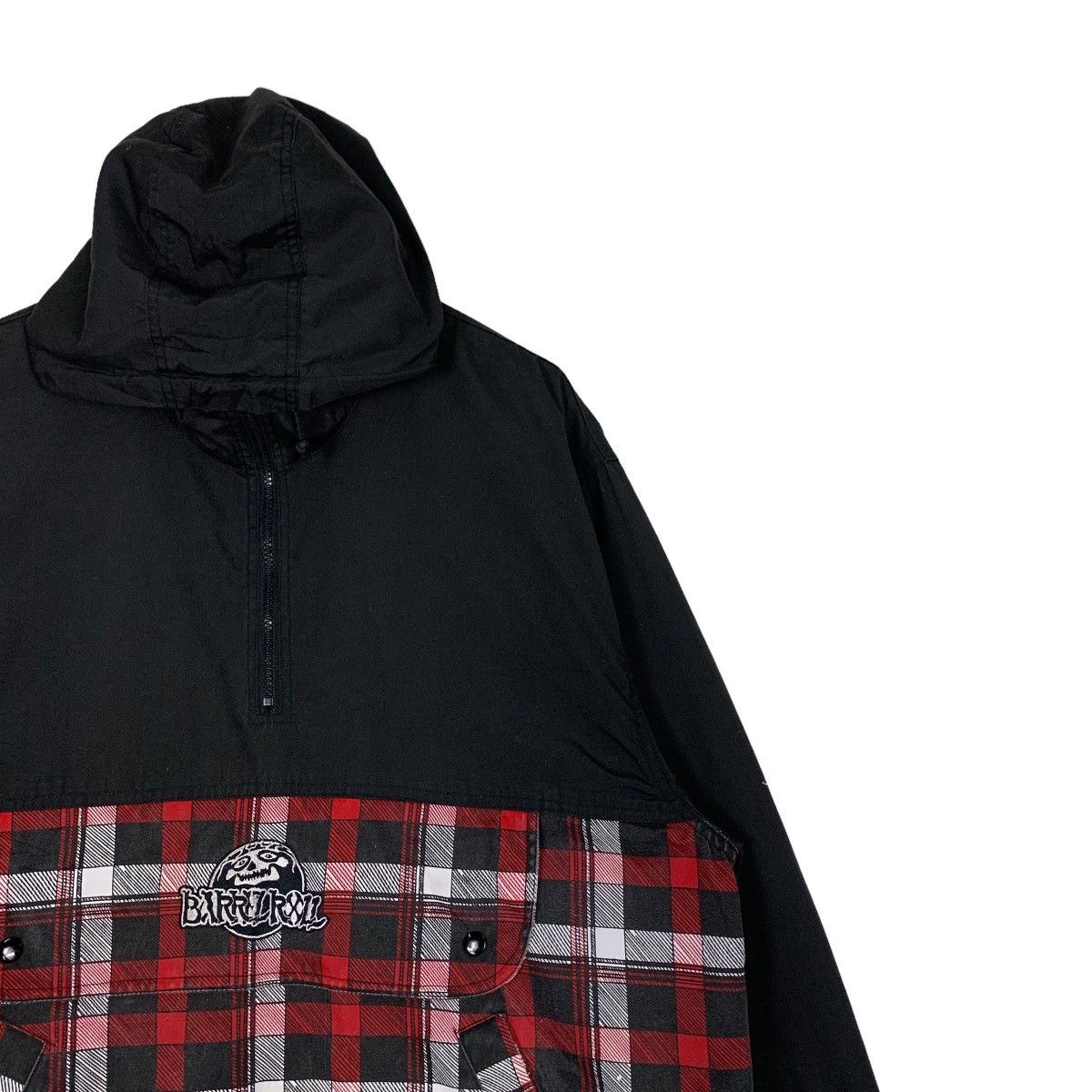 Japanese Brand BARREL ROLL Tartan Hybrid Half Zip Pullover Hoodie #1051-C47 Size US M / EU 48-50 / 2 - 5 Thumbnail