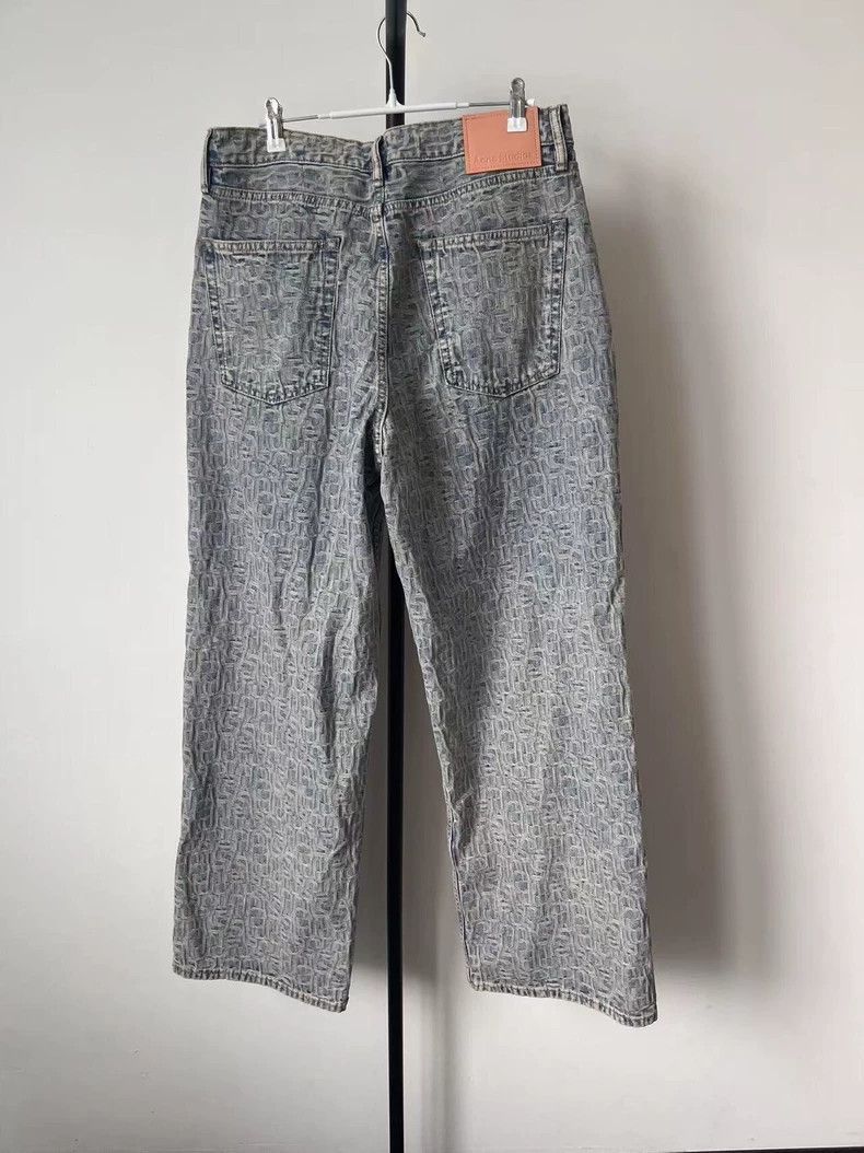 Acne Studios Acne Studios Light blue logo jacquard wide-leg jeans Size US 32 / EU 48 - 2 Thumbnail