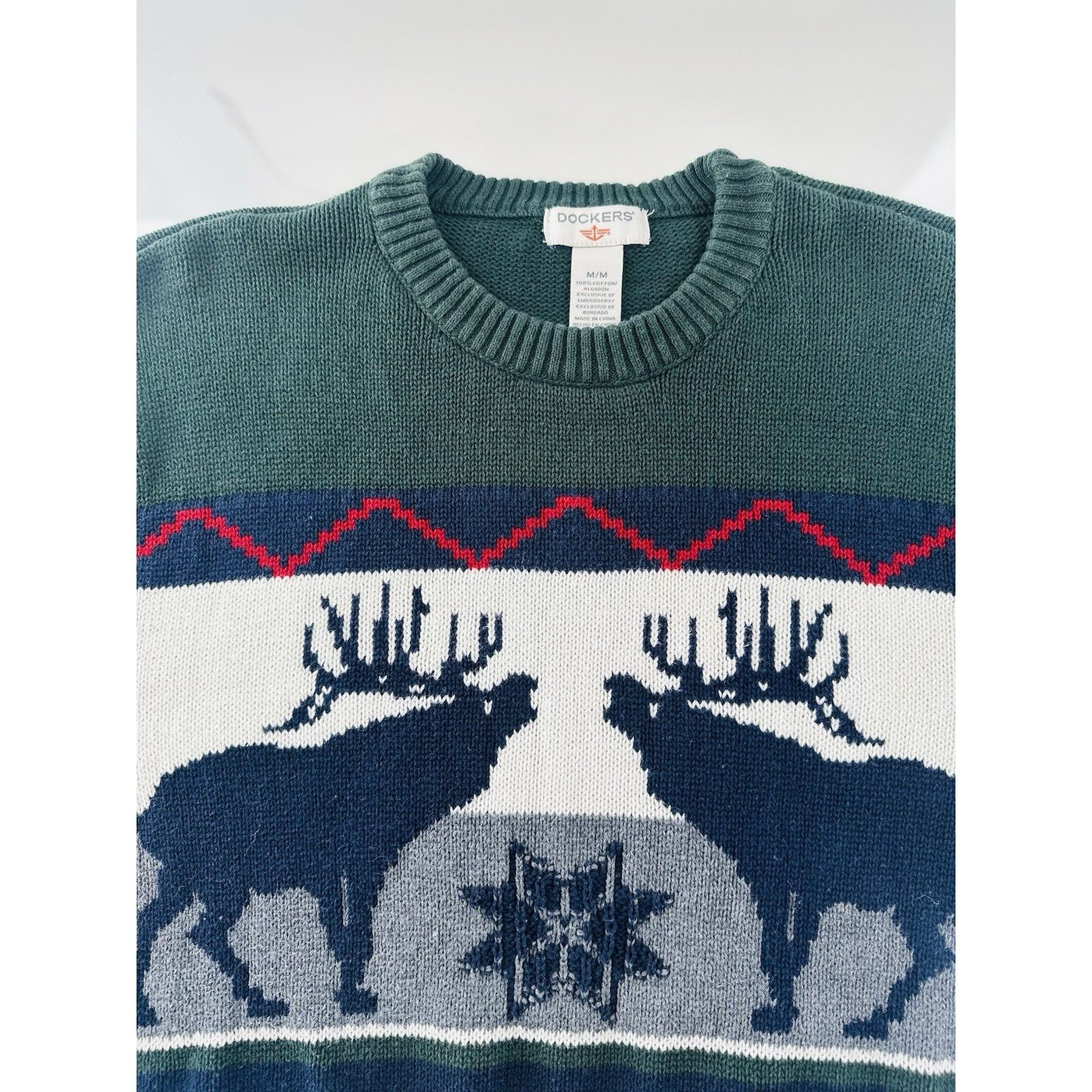 Dockers Vintage Dockers Mens Medium Christmas Sweater 100% Cotton Size US M / EU 48-50 / 2 - 1 Thumbnail