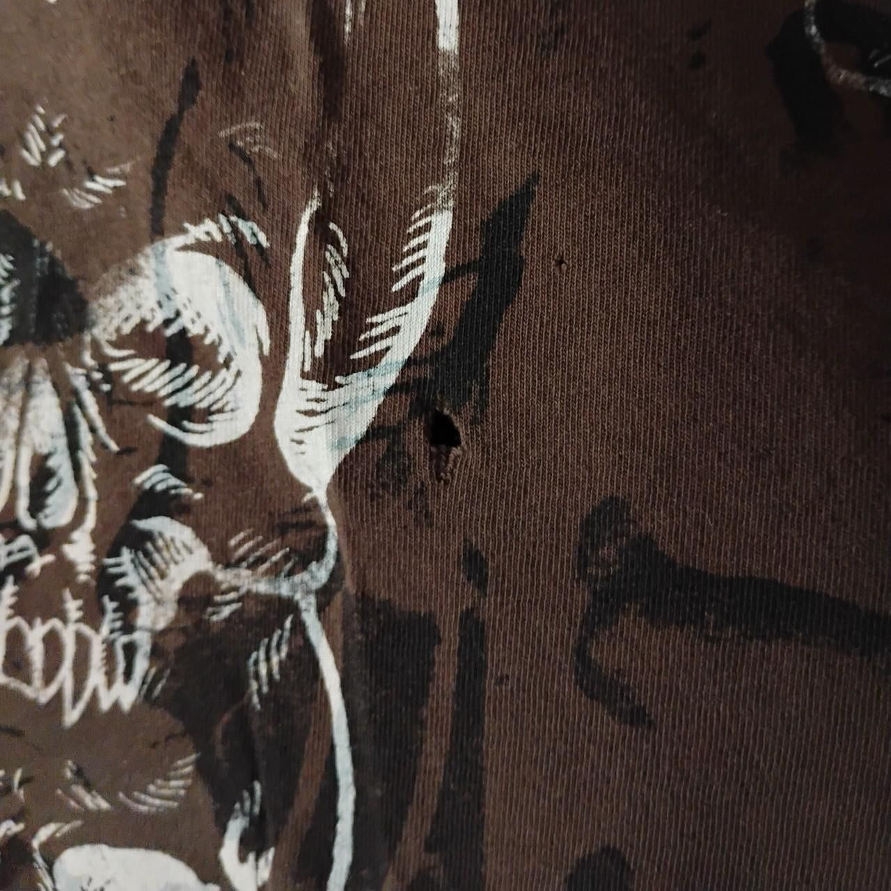 Affliction AFFLICTION Skull T-shirt *VINTAGE* Brown with White Skulls Size US M / EU 48-50 / 2 - 4 Thumbnail