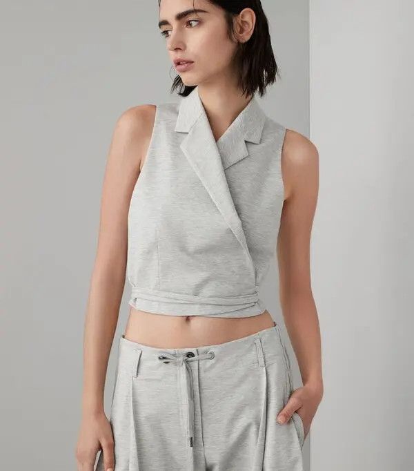 Brunello Cucinelli o1la1rc1a0425 Blouse in Grey Size M / US 6-8 / IT 42-44 - 2 Thumbnail