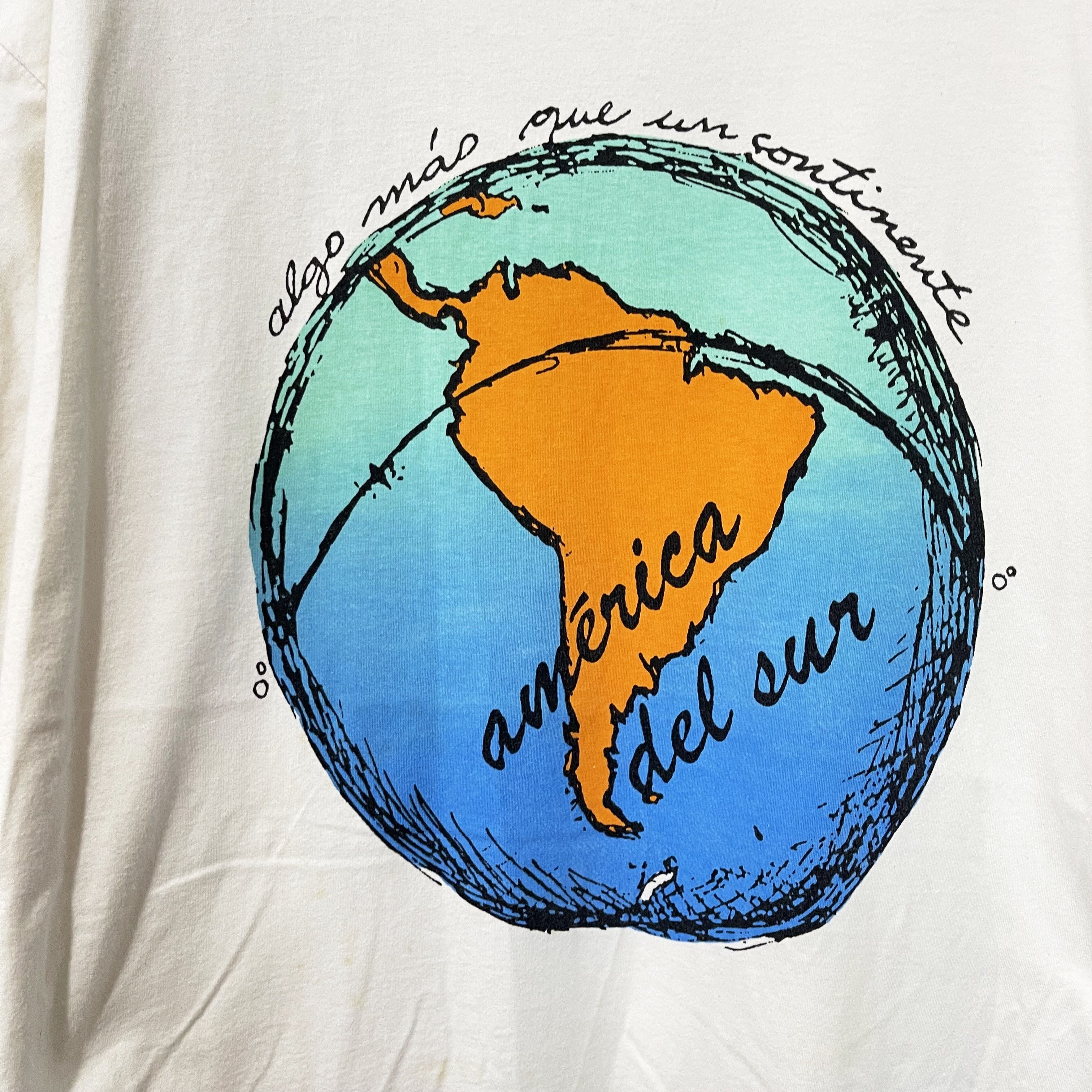 Vintage Vintage 90s America del Sur South America Globe T-Shirt Size US XL / EU 56 / 4 - 2 Thumbnail