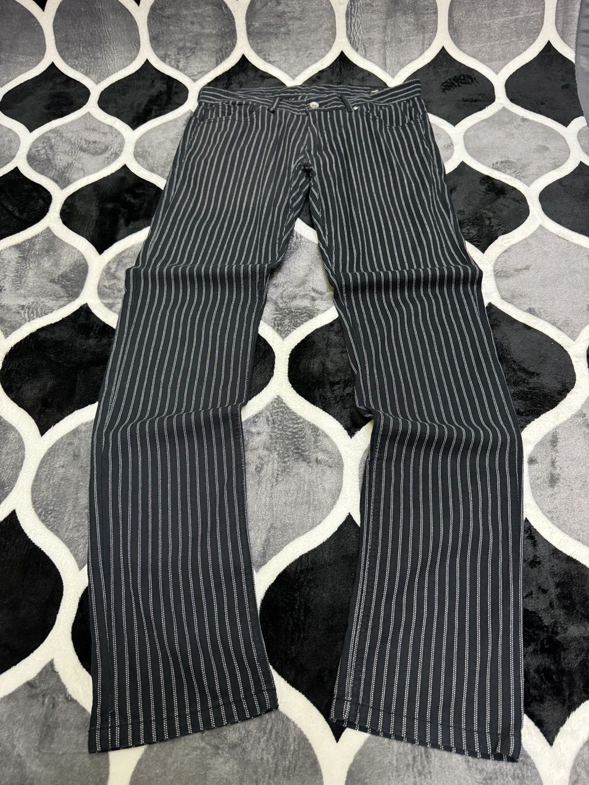 Tornado Mart Vintage Semantic Design Pinstripe Retro Pant Size US 32 / EU 48 - 1 Thumbnail