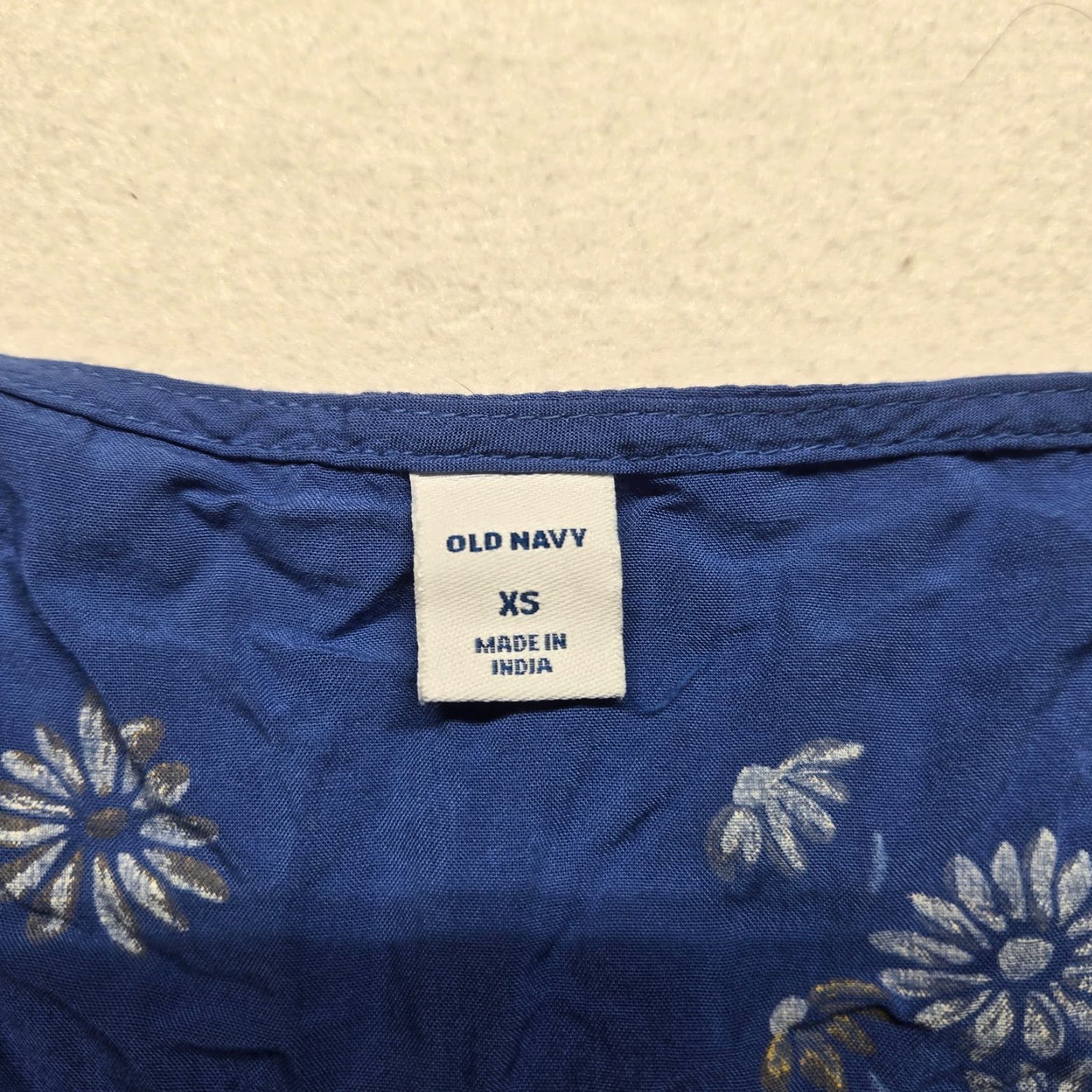 Old Navy Old Navy Women's Tank Dress Short Sleeve XS Blue Floral Spring Summer Casual Party Dress Size 26" / US 2 / IT 38 - 2 Thumbnail