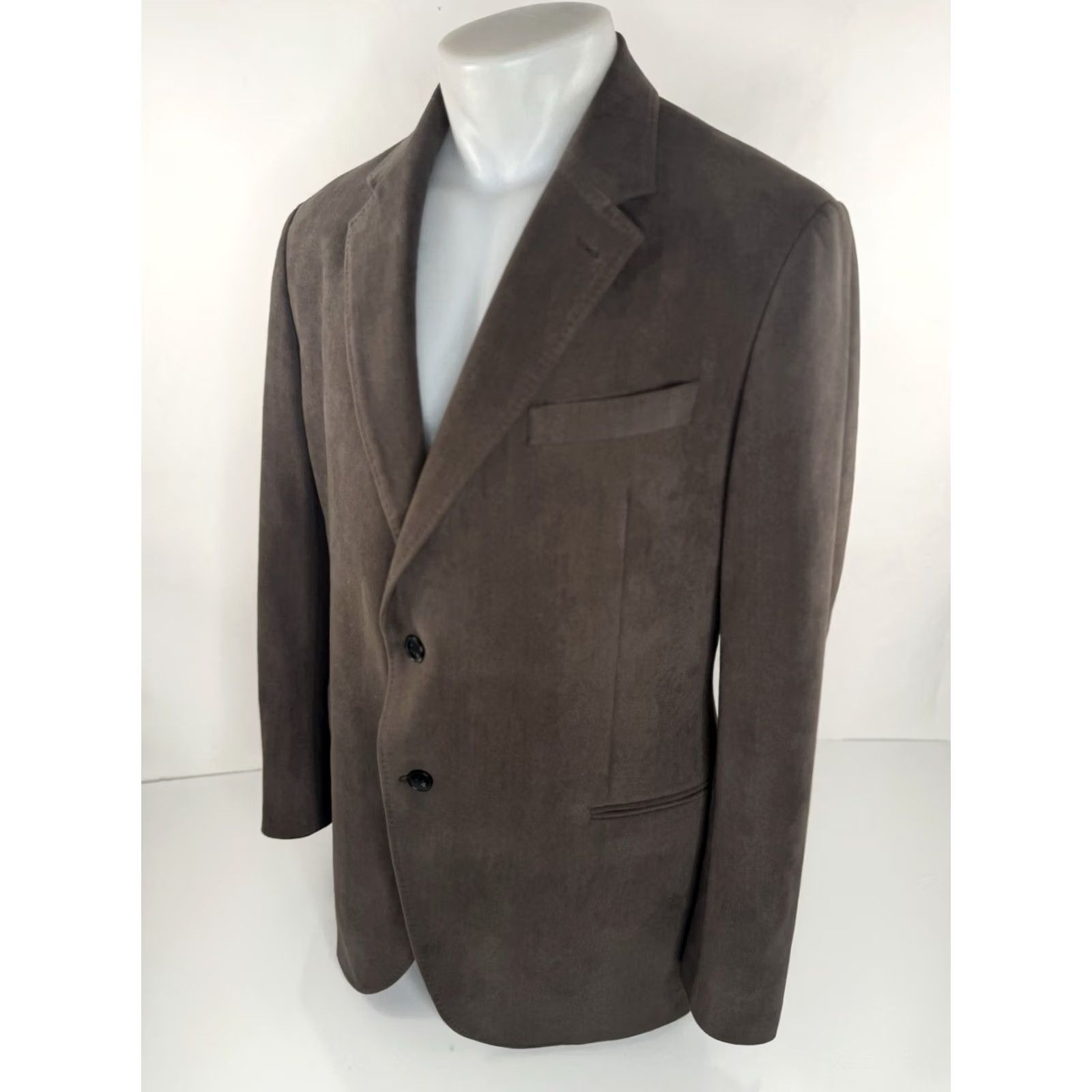 Armani ARMANI Collezioni Blazer Jacket Mens 44 Brown Velvet Feel EXCELLENT 90s Décade B blazer Mens Size 44R - 2 Thumbnail