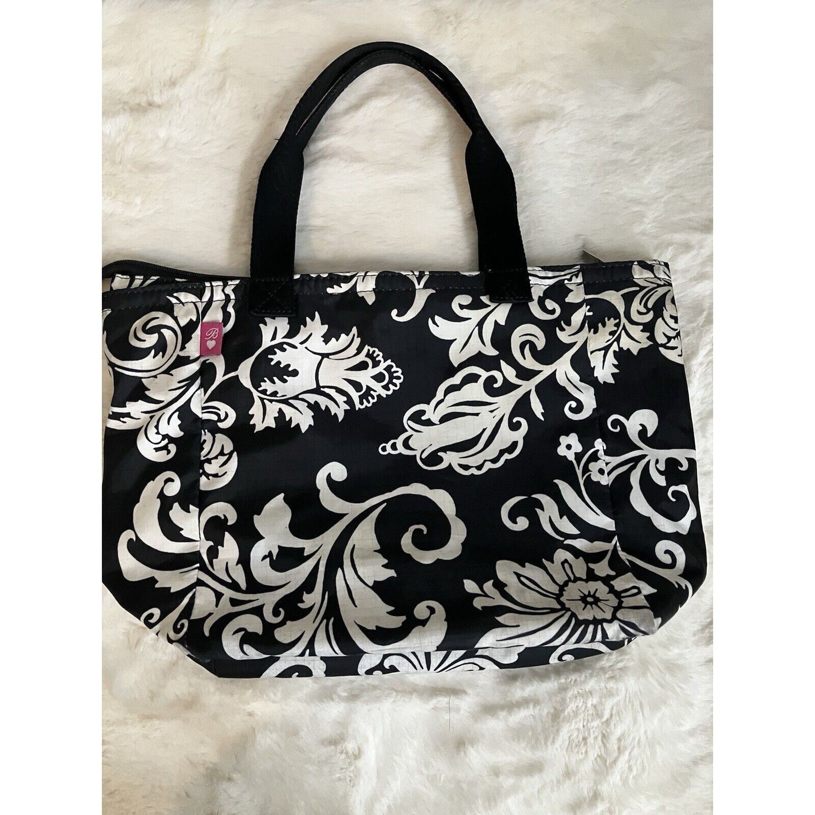 Brighton BRIGHTON BLACK & WHITE SWIRL HANDBAG WATERPROOF LINING Size ONE SIZE - 1 Thumbnail