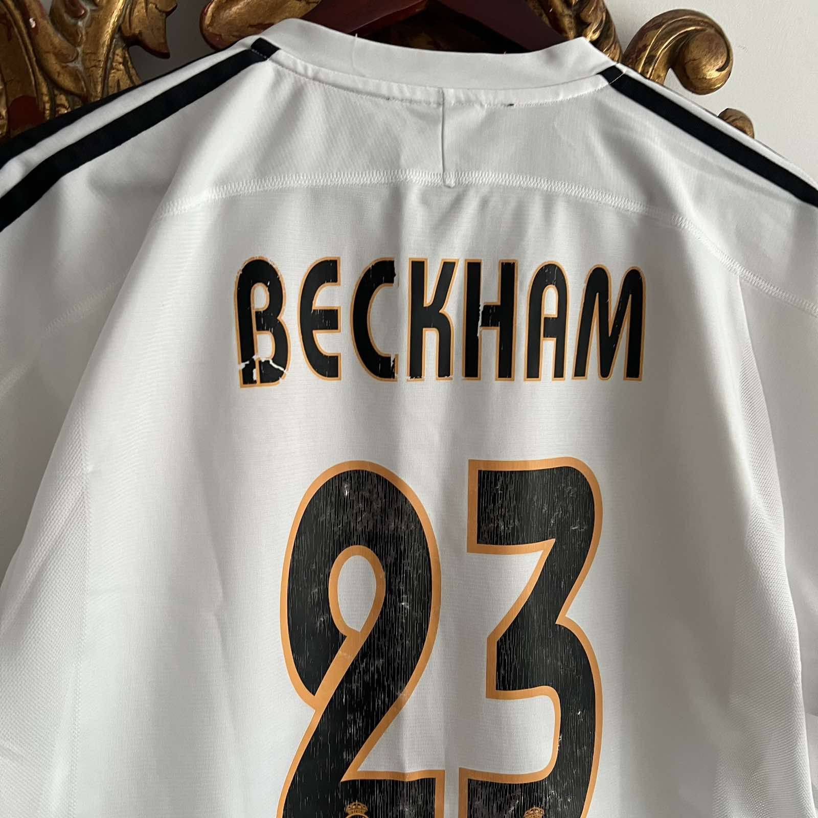 Adidas × Vintage Adidas Real Madrid Vintage #24 Beckham Soccer Jersey 2003 Size US L / EU 52-54 / 3 - 4 Thumbnail