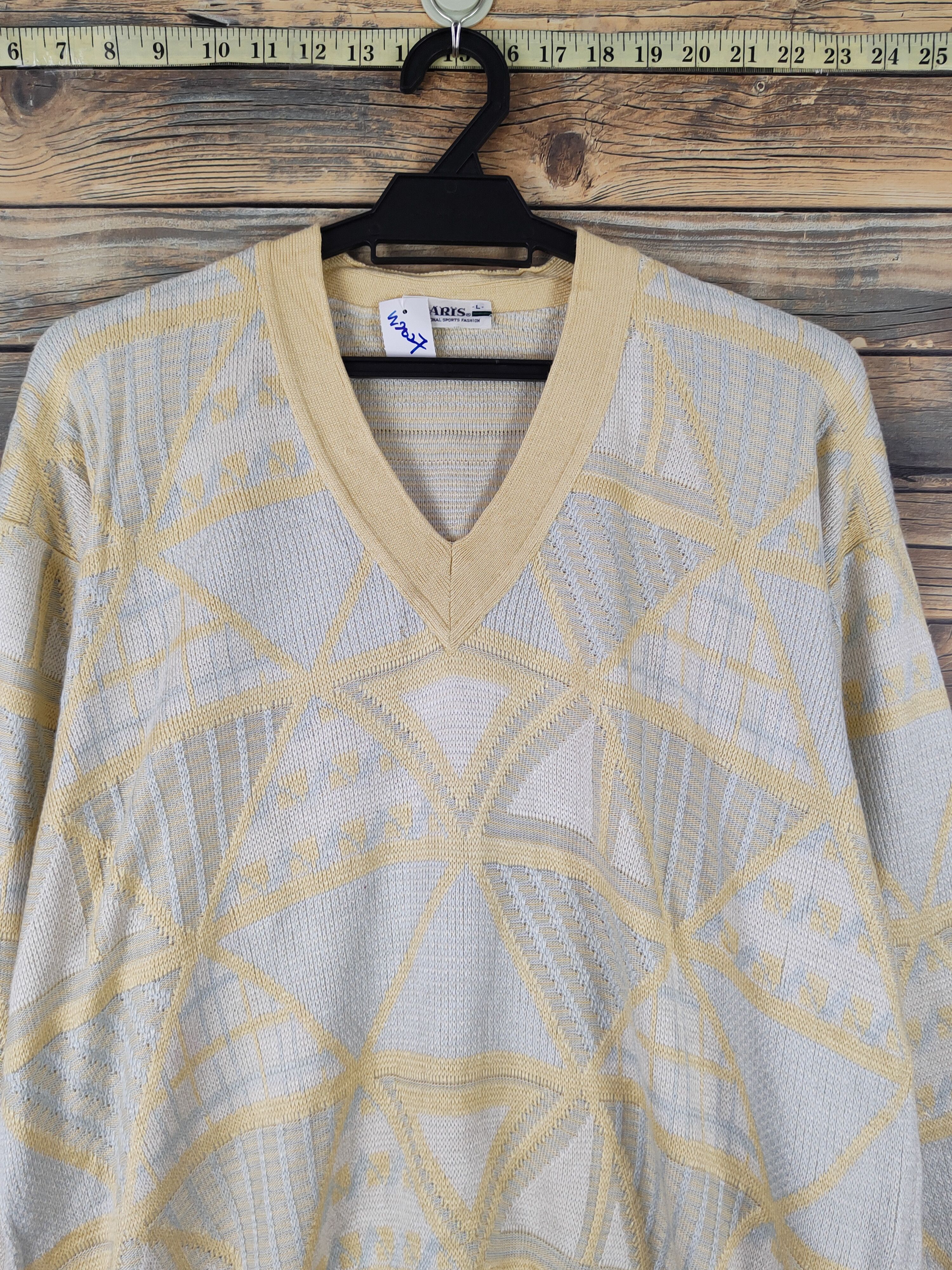 Vintage Paris vintage Yellow Knitwear Sweatshirts #W2027 Size L / US 10 / IT 46 - 2 Thumbnail
