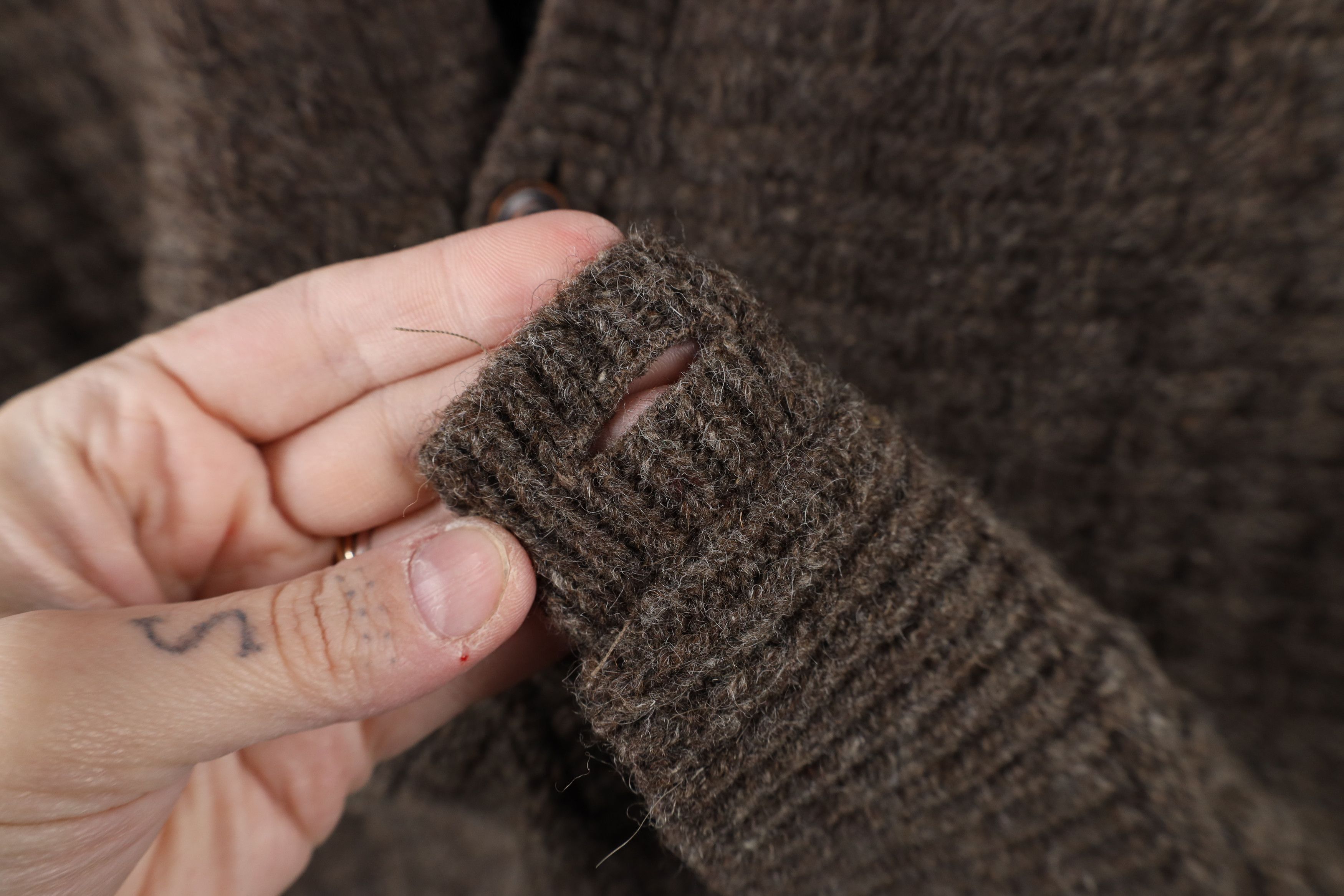 Orvis × Vintage Vintage 90s Orvis Weave Knit Cardigan Sweater Vest Brown USA Size US XXL / EU 58 / 5 - 6 Thumbnail