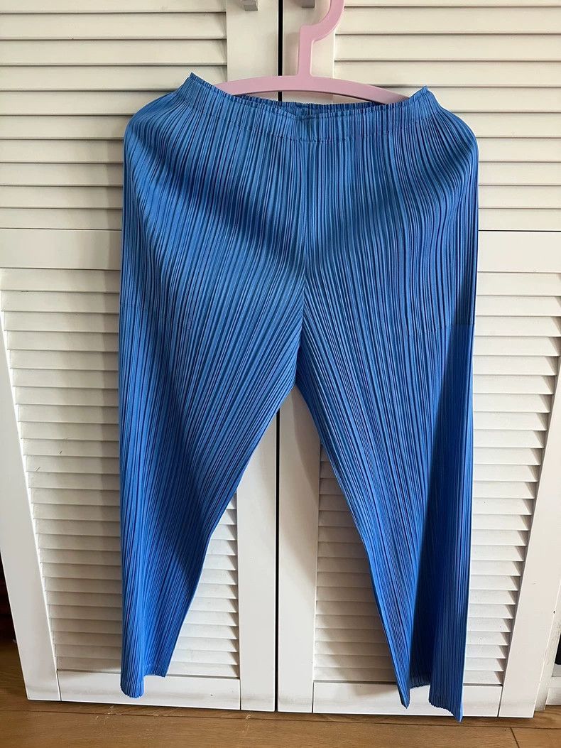 Issey Miyake issey miyake size:2 Sky blue pleated pants 2506-Nextarrow Size 42" / US 20 - 1 Thumbnail