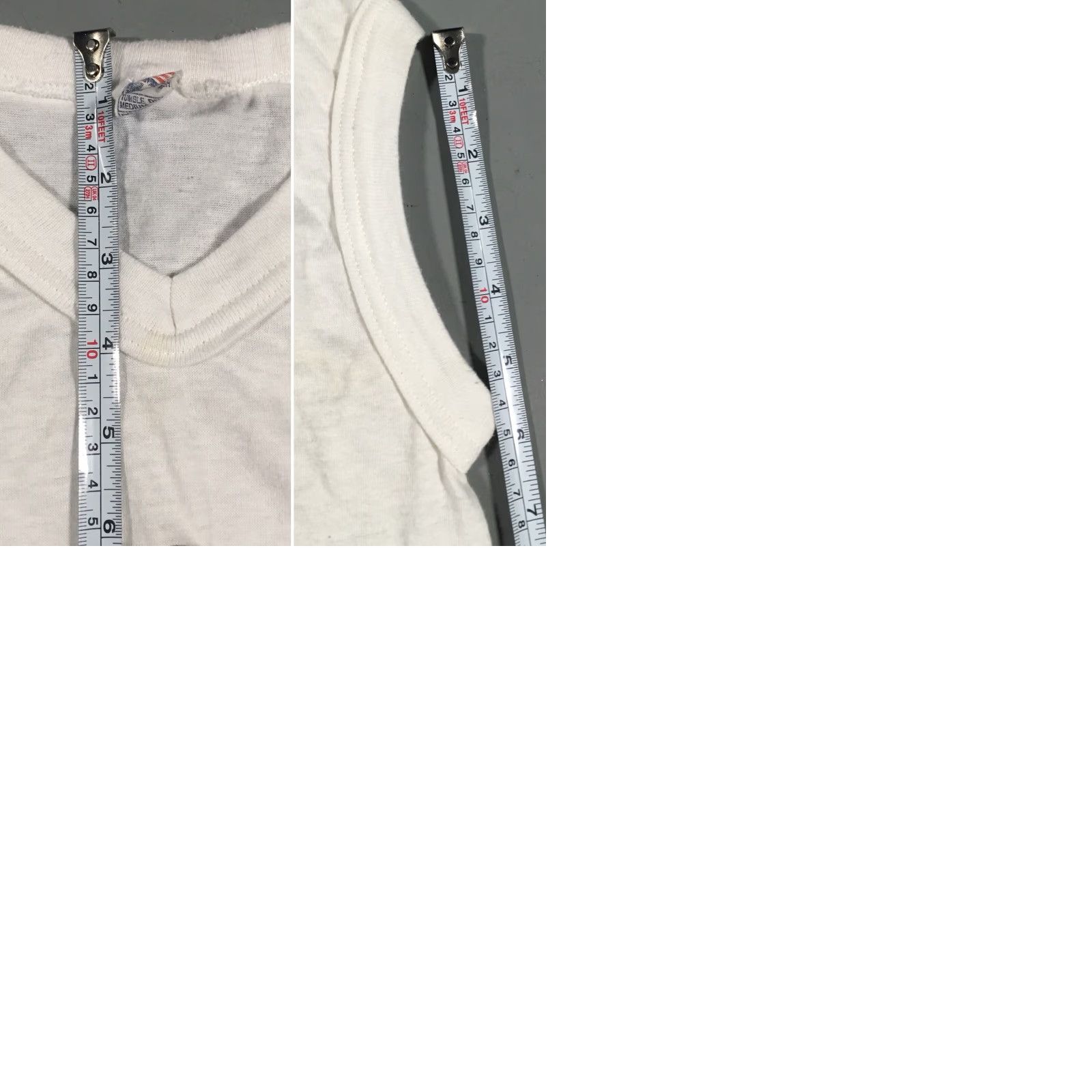 Vintage VINTAGE DG Sportswear T-Shirt Sleeveless V Neck Tee 80s 1980s Punk White L Unisex Mens Women Graphic Tee Size US L / EU 52-54 / 3 - 9 Thumbnail