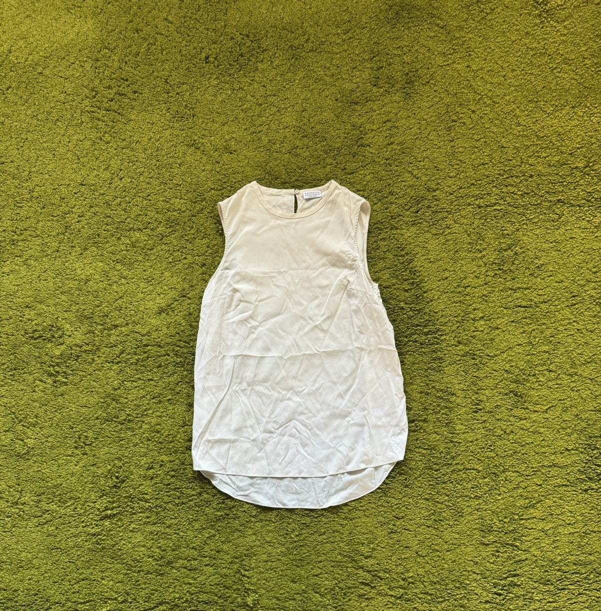 Brunello Cucinelli silk blouse tank top
