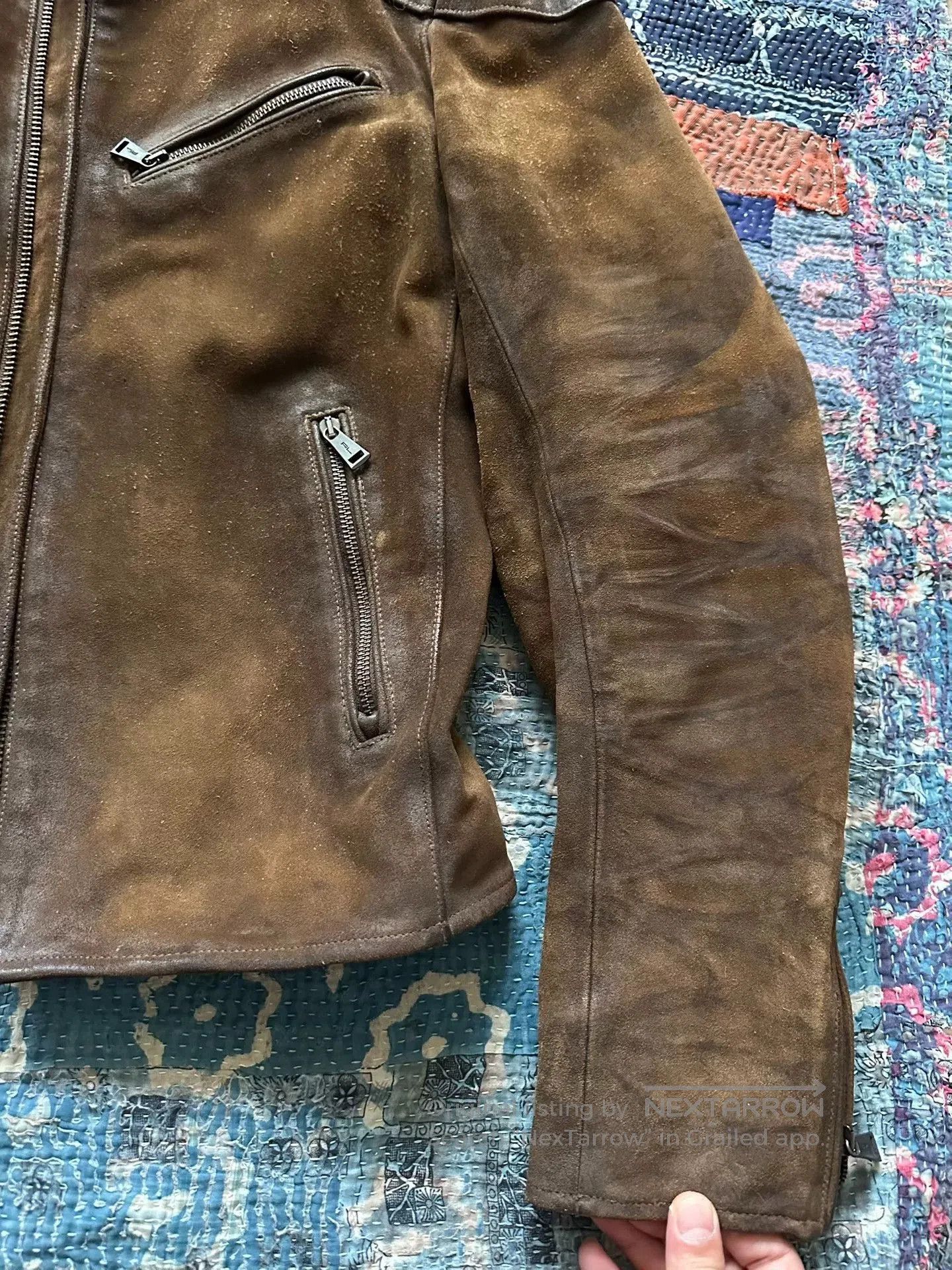 Ralph Lauren Black Label ralph lauren black label distressed leather jacket. Size US L / EU 52-54 / 3 - 6 Thumbnail