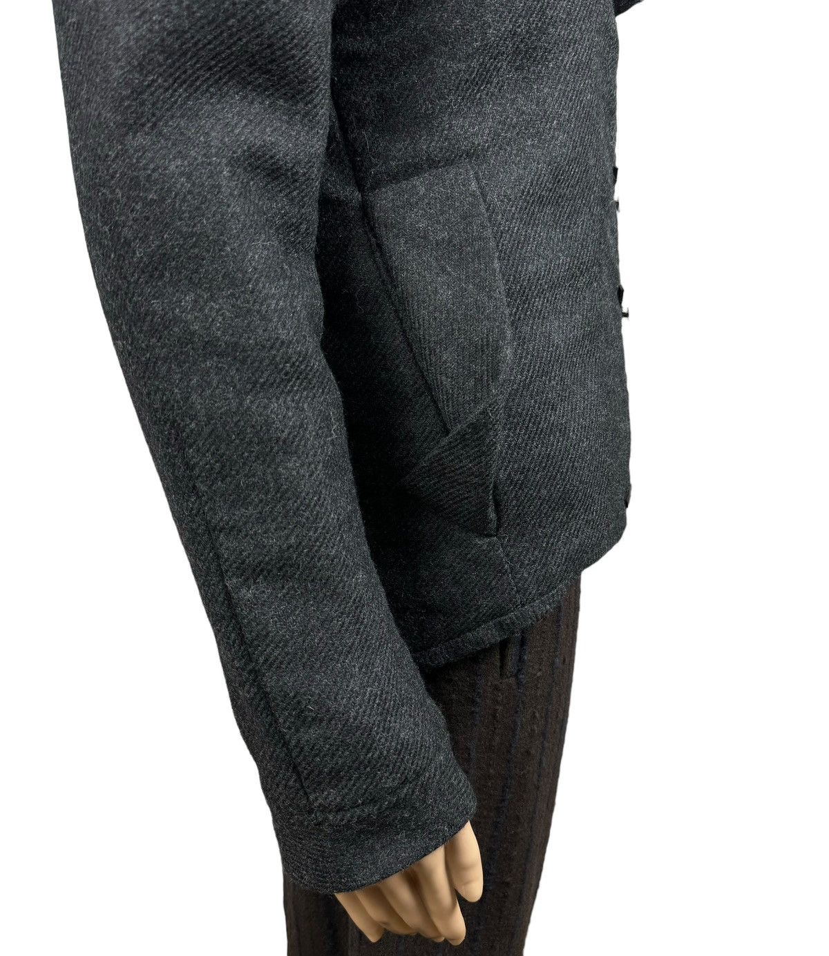 Designer Drina Marya Wool Jacket Avant Garde Asymmetrical Coat size S Size S / US 4 / IT 40 - 13 Thumbnail