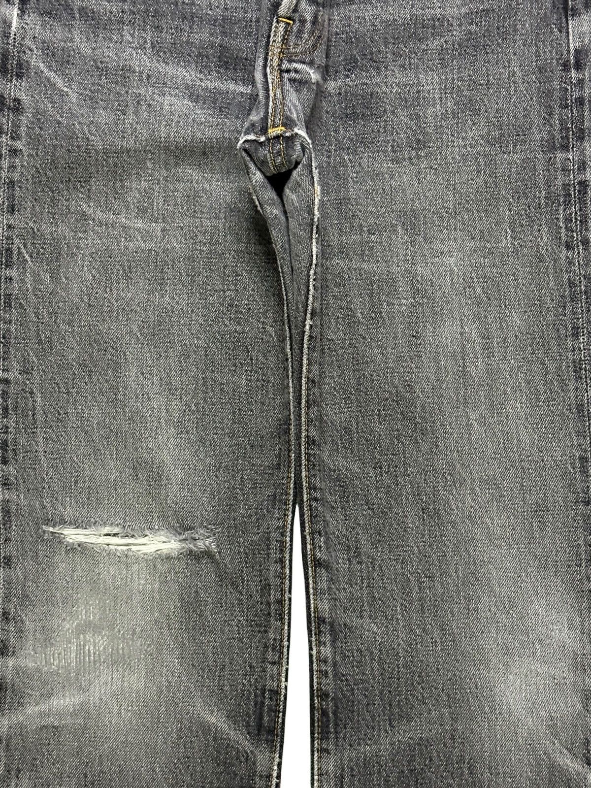 Denime Vintage Japan Denime Selvedge Faded Wash Distressed Jeans Size US 30 / EU 46 - 6 Thumbnail
