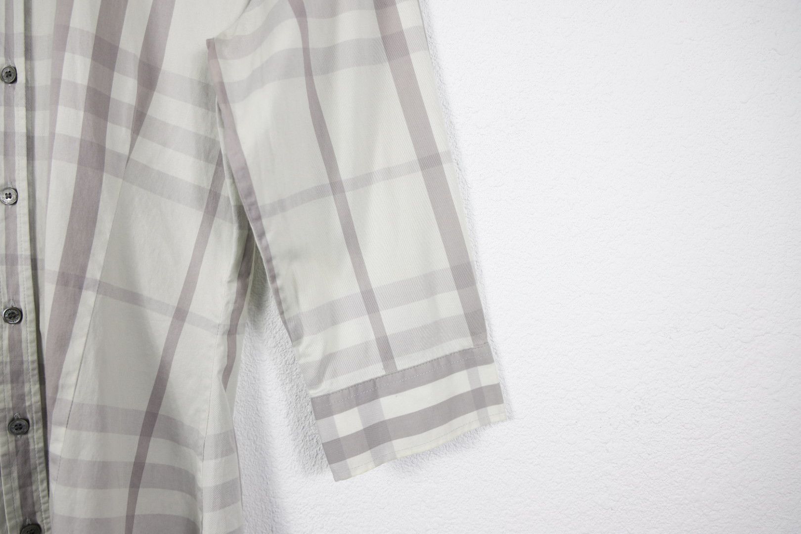 Burberry Womens Burberry Light Beige Nova Check 3/4 Sleeve Shirt Size S / US 4 / IT 40 - 6 Thumbnail