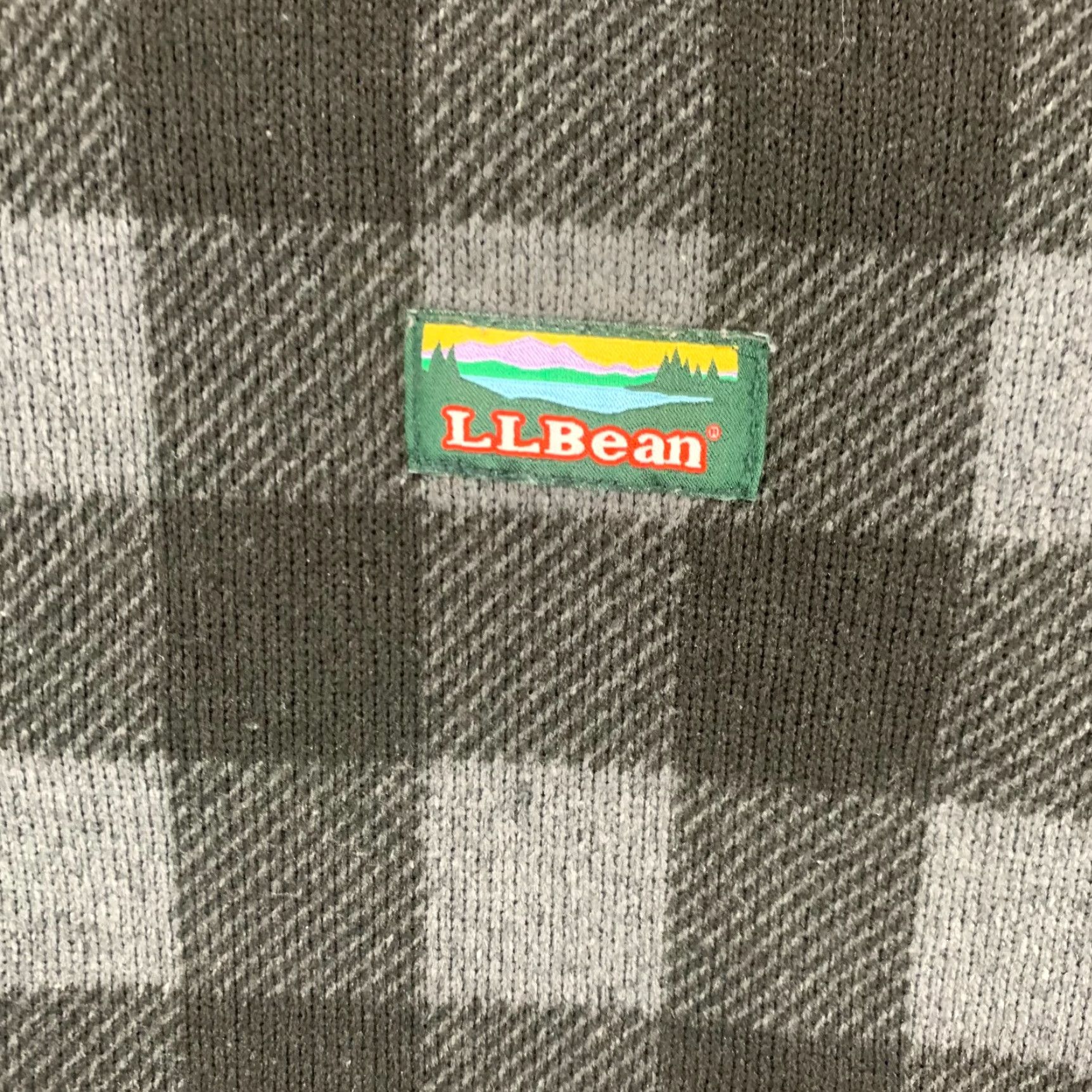 Vintage L.L. Bean Sweatshirt Mens Large Regular Black Check Snap Button Slightly Fitted Size US L / EU 52-54 / 3 - 7 Thumbnail
