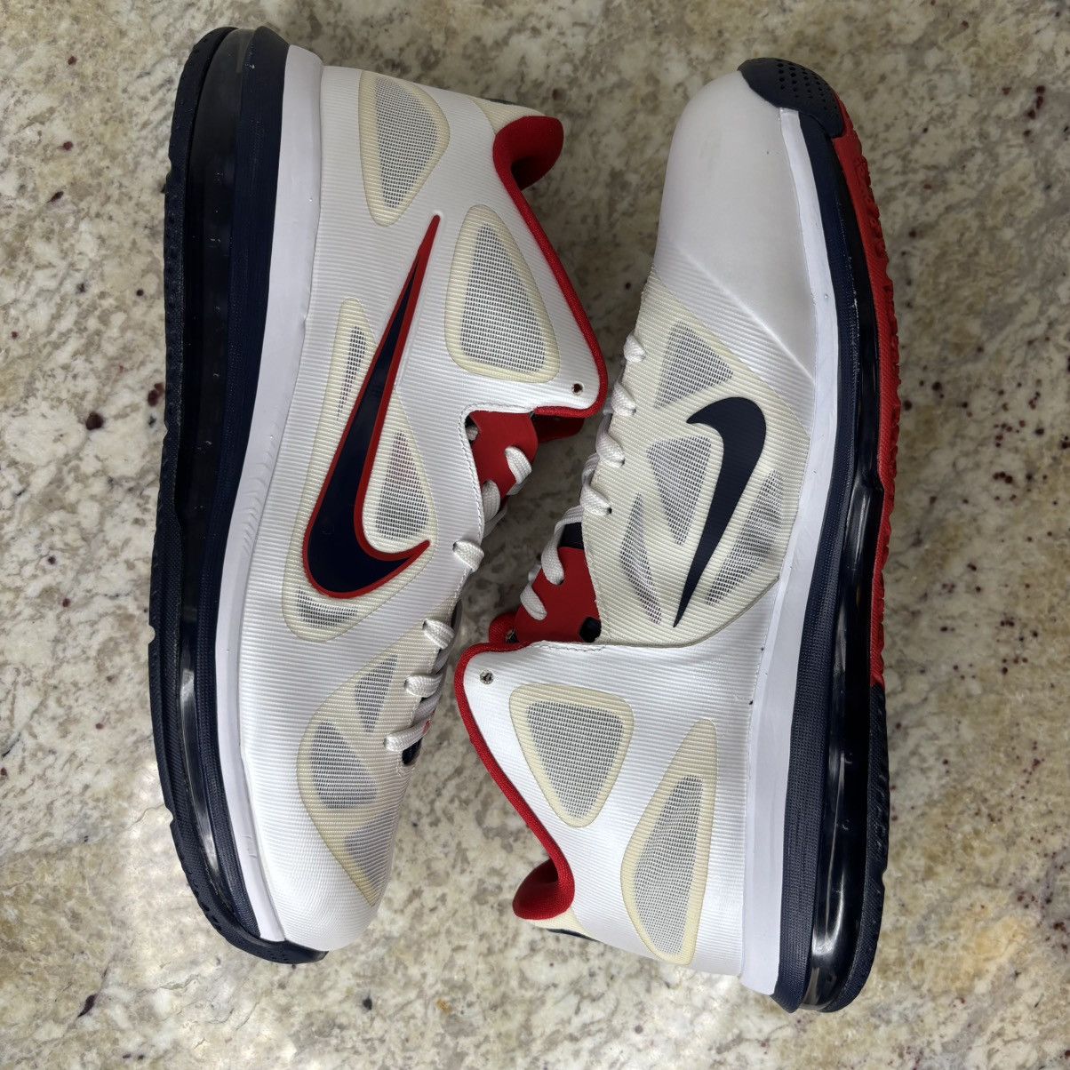 Nike Size 11.5 -Nike LeBron 9 Low USA Olympic WORN ONCE WITH BOX Size US 11.5 / EU 44-45 - 12 Thumbnail