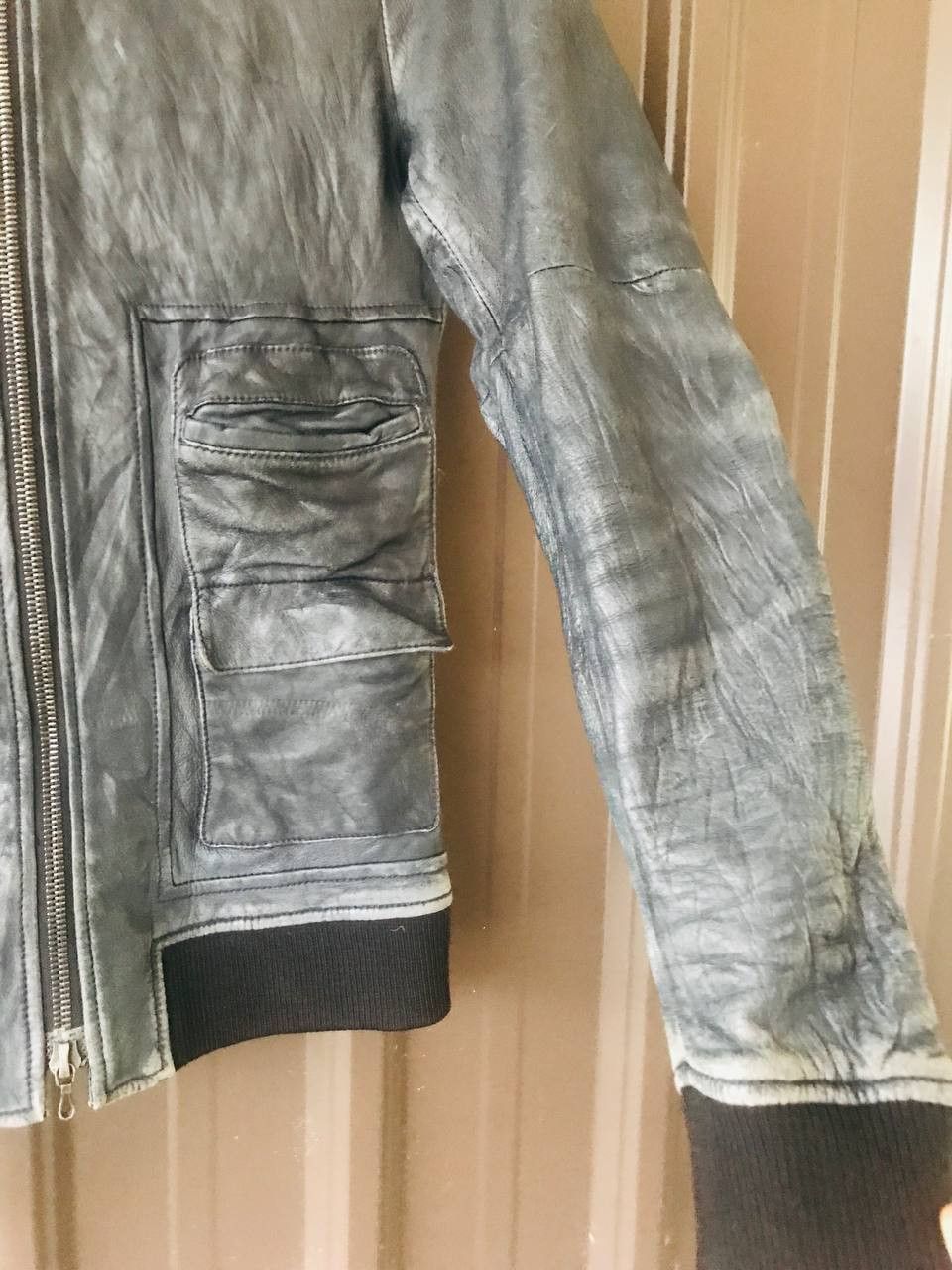 Japanese Brand Rumble Sheep Leather Jacket Riri Zipper Size US S / EU 44-46 / 1 - 2 Thumbnail