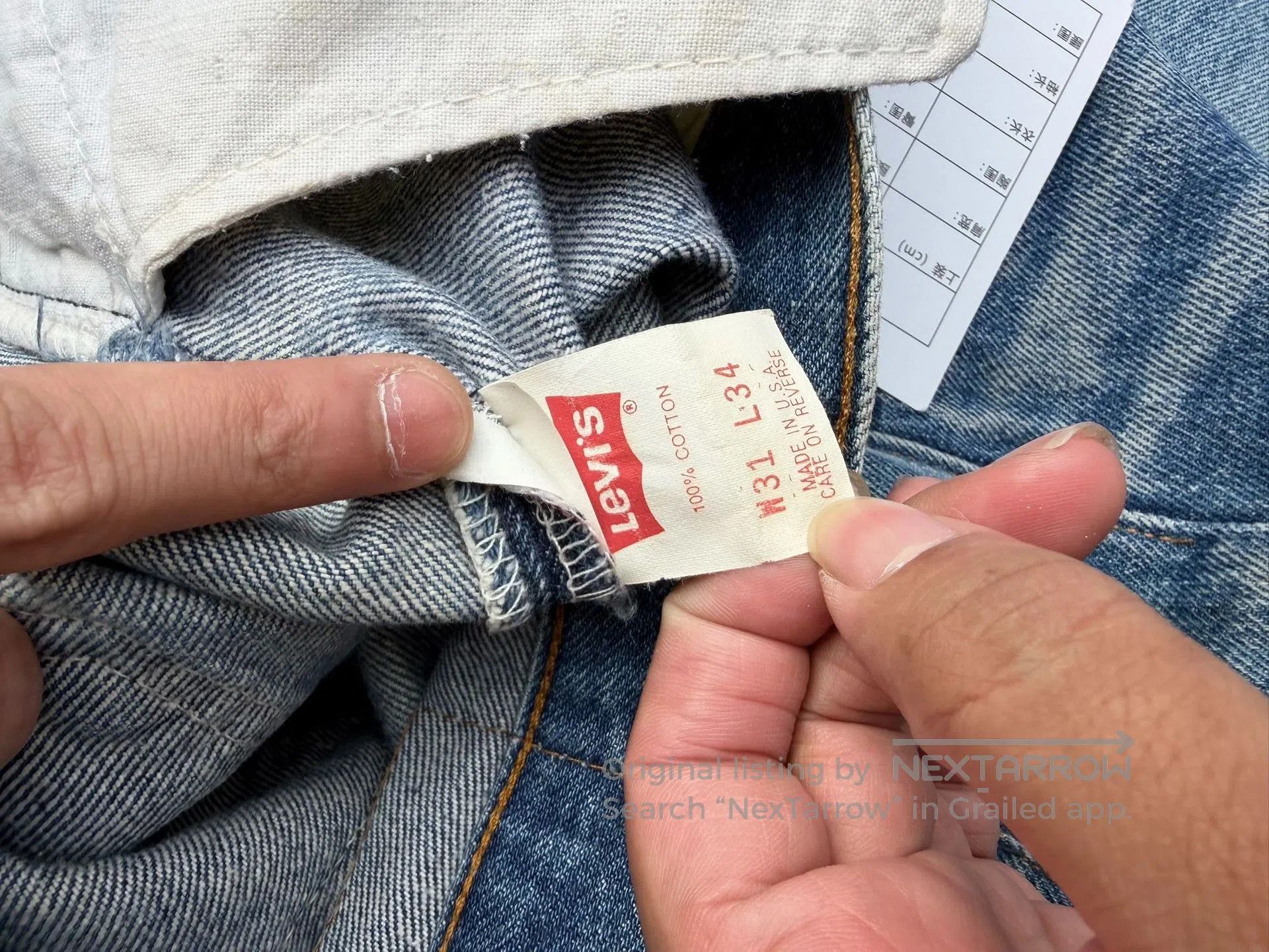 Vintage Vintage 90s Levi's 501 Blue Jeans. Size US 31 - 4 Thumbnail