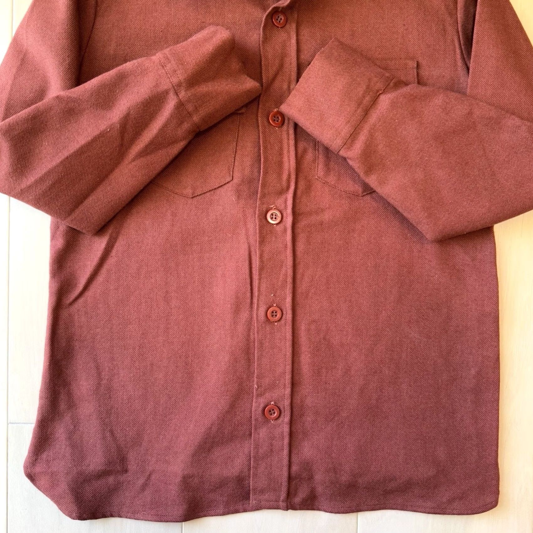 Levi's VINTAGE Levi's Shirt Women's Small Rust Red Long Sleeve Button Up Workwear Size S / US 4 / IT 40 - 5 Thumbnail