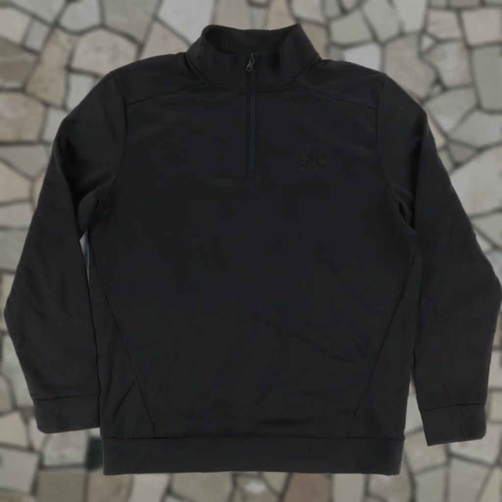 Under Armour Under Armour Micro Fleece 1/4 Zip Black Men's M Shirt Sweater Mock Long Sleeve Size US M / EU 48-50 / 2 - 1 Thumbnail