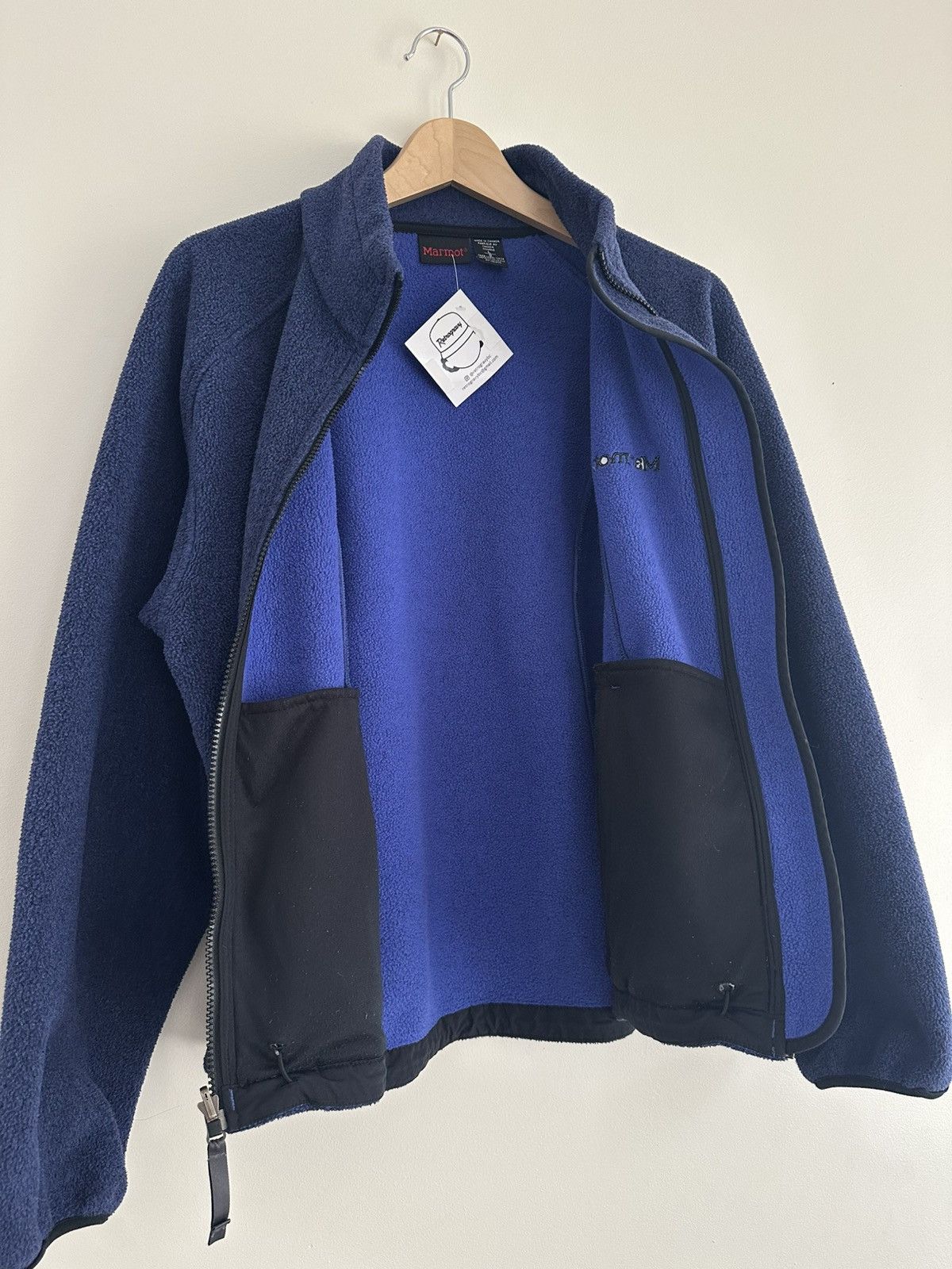 Marmot × Vintage Vintage 90s Marmot Deep Pile Fleece Full Zip Jacket Sweater Size L / US 10 / IT 46 - 5 Thumbnail