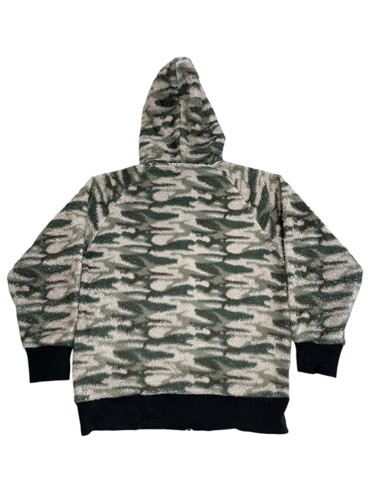 Japanese Brand Sirmione Army Digital Cropped Fleece Jacket Size US XXS / EU 40 - 2 Thumbnail