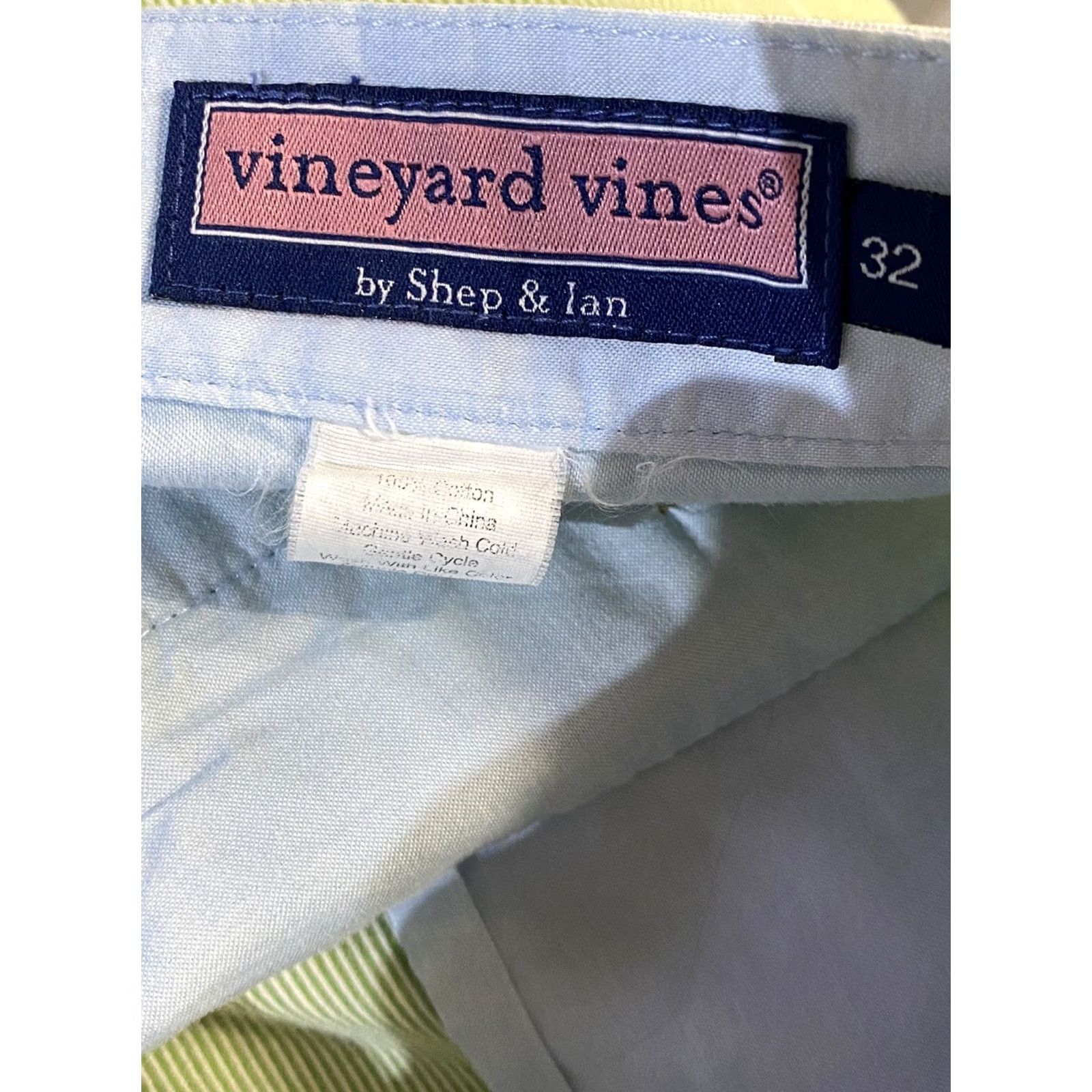 Vineyard Vines Vineyard Vines Mens Shorts Green White Striped Club Chino Cotton size 32 Size US 32 / EU 48 - 5 Thumbnail