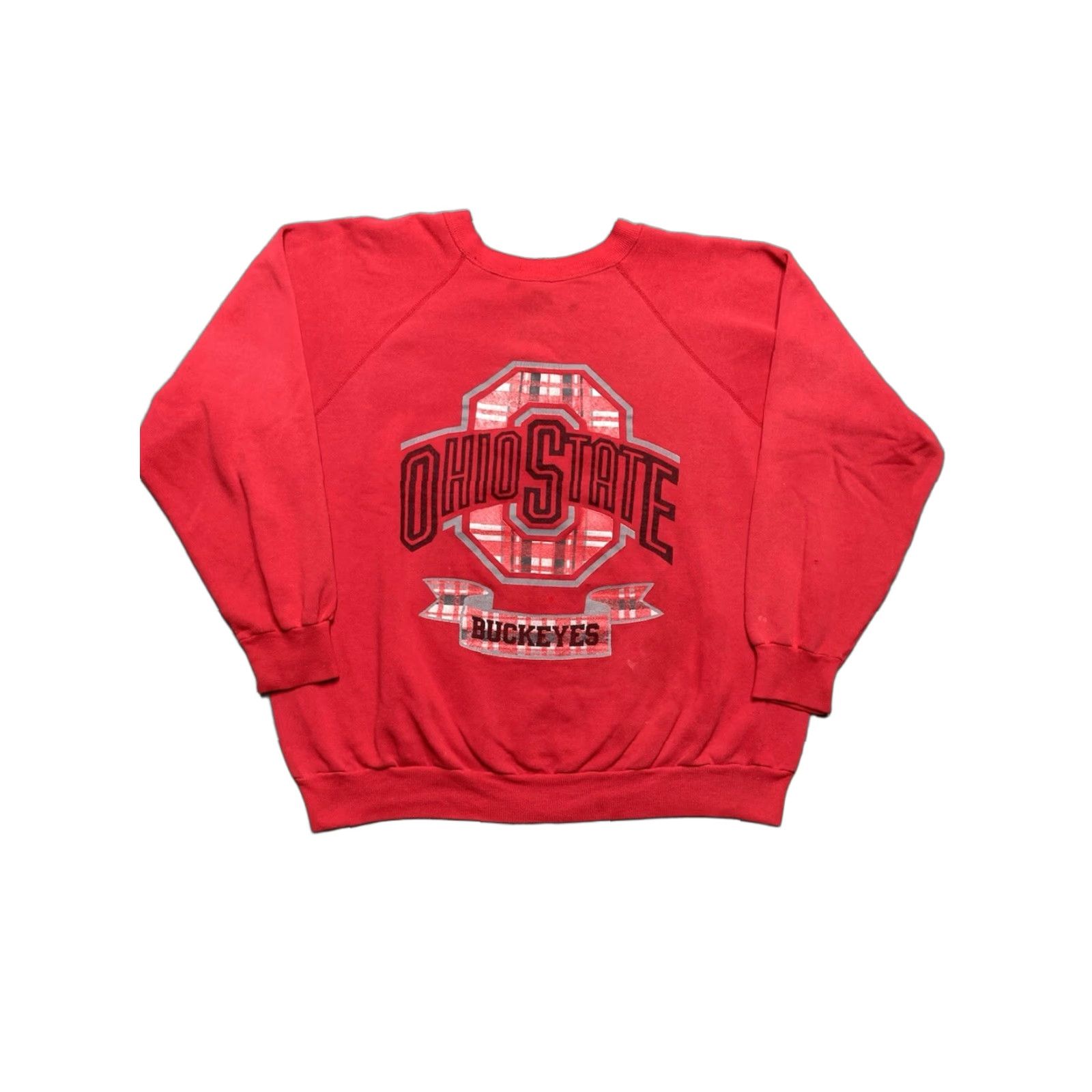 Vintage VINTAGE 80s Ohio State University Buckeyes USA Made XXL Sweatshirt Crewneck Red Mens Size US XXL / EU 58 / 5 - 1 Thumbnail
