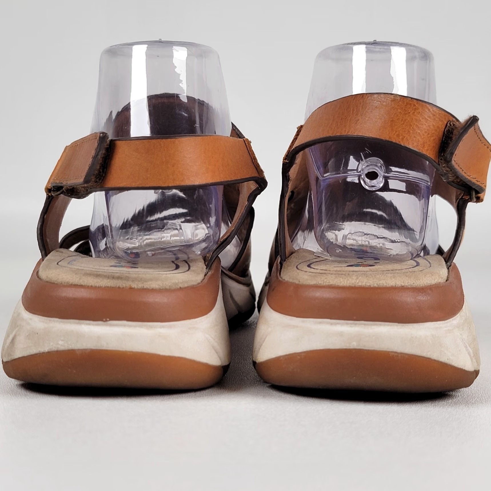 Vintage Bionica Akela Women’s Size 9.5 Brown Leather Strap Slingback Sandals Size US 10 / IT 40 - 6 Thumbnail