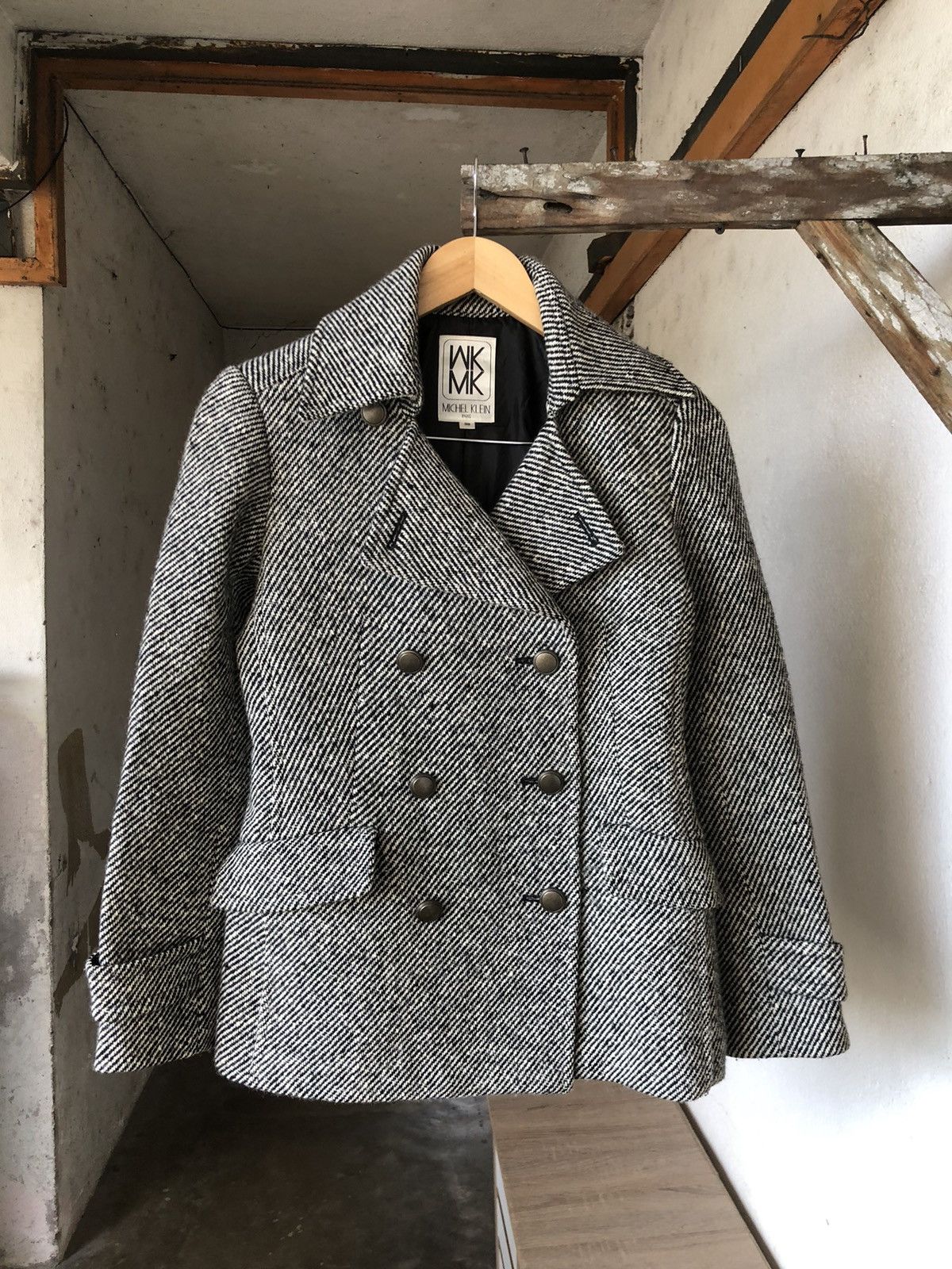 Michel Klein Vintage Michel Klein Wool Double Collar Jacket Size XS / US 0-2 / IT 36-38 - 3 Thumbnail