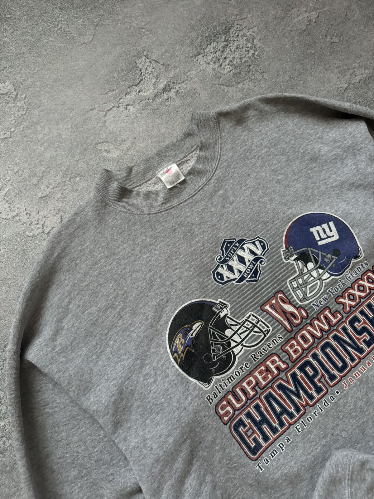 NFL × Vintage NFL Super Bowl XXXV championship 2001 sweatshirt long sleeve Size US XXL / EU 58 / 5 - 2 Thumbnail